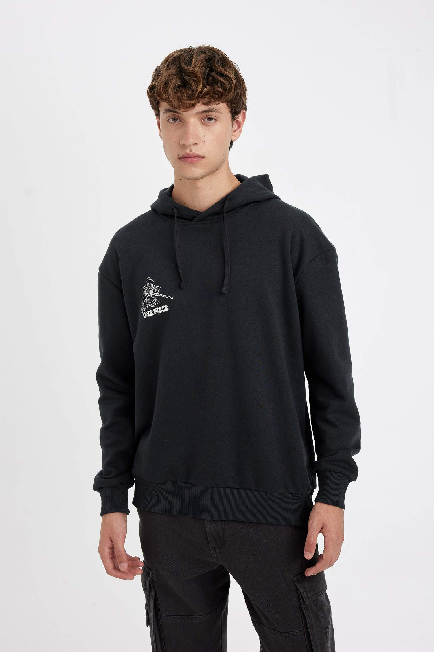 Boxy Fit One Piece Printed Long Sleeve Sweatshirt