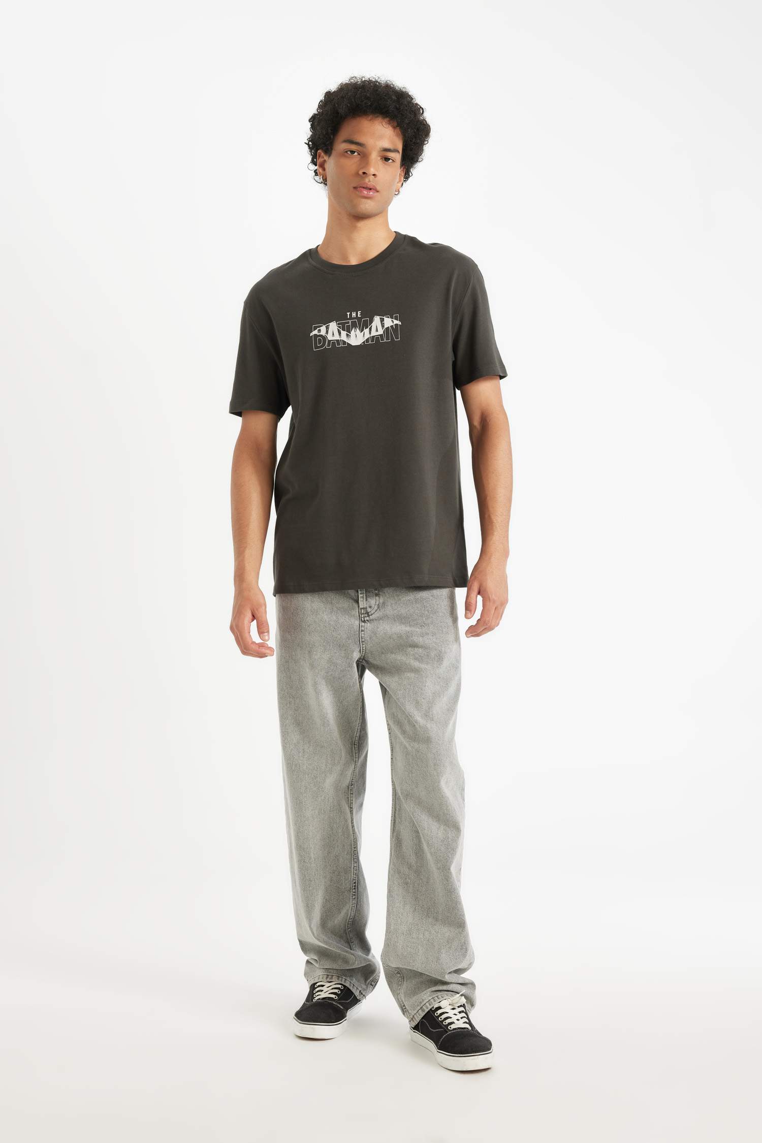 %100 Pamuk Batman Regular Fit Bisiklet Yaka Kısa Kollu Tişört