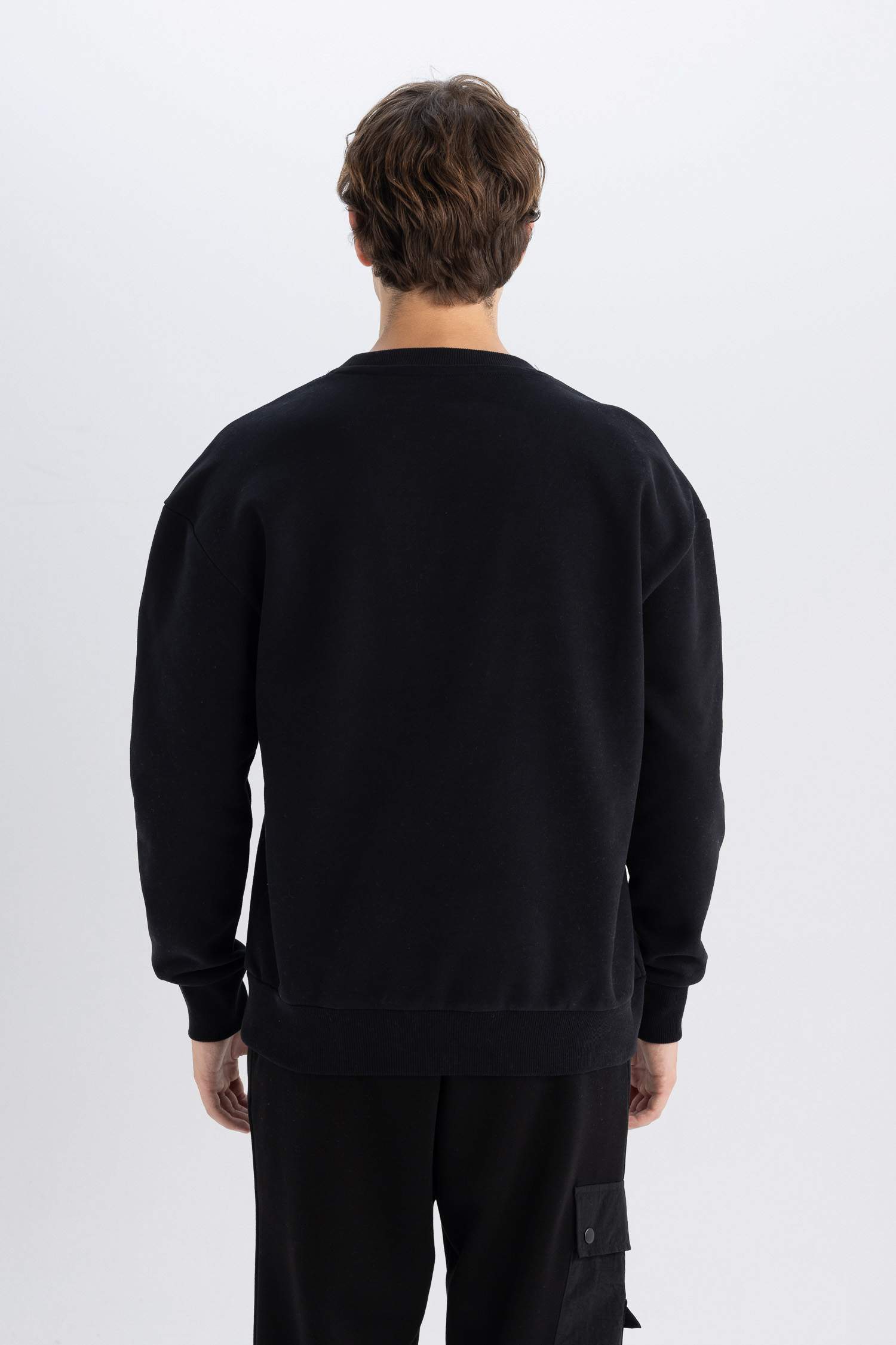 Batman Boxy Fit Crew Neck Printed Thick Sweatshirt