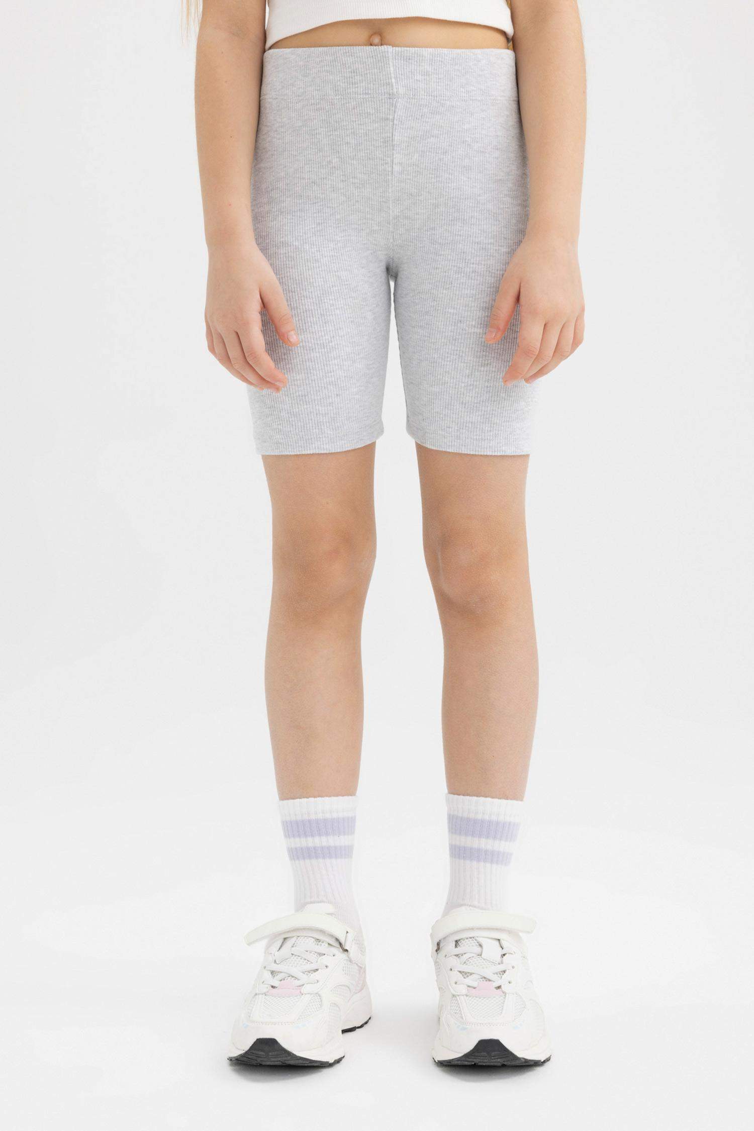 Kız Çocuk Biker Fitilli Kaşkorse Basic Düz Tayt