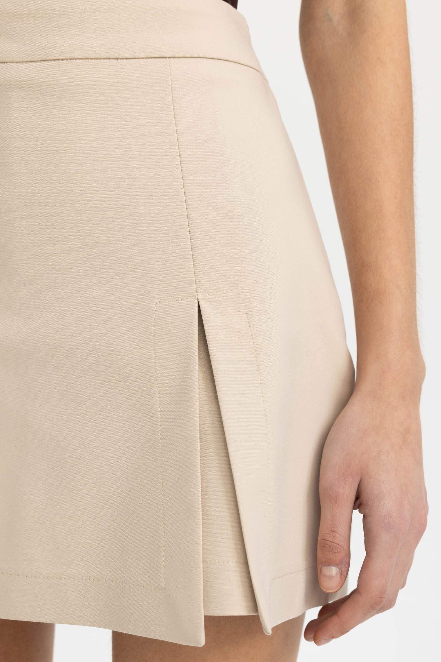 Yüksek Bel Geniş Paça Şort Etek