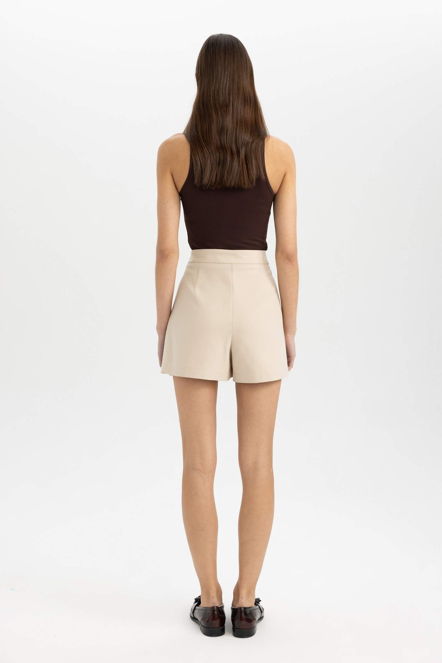 Yüksek Bel Geniş Paça Şort Etek