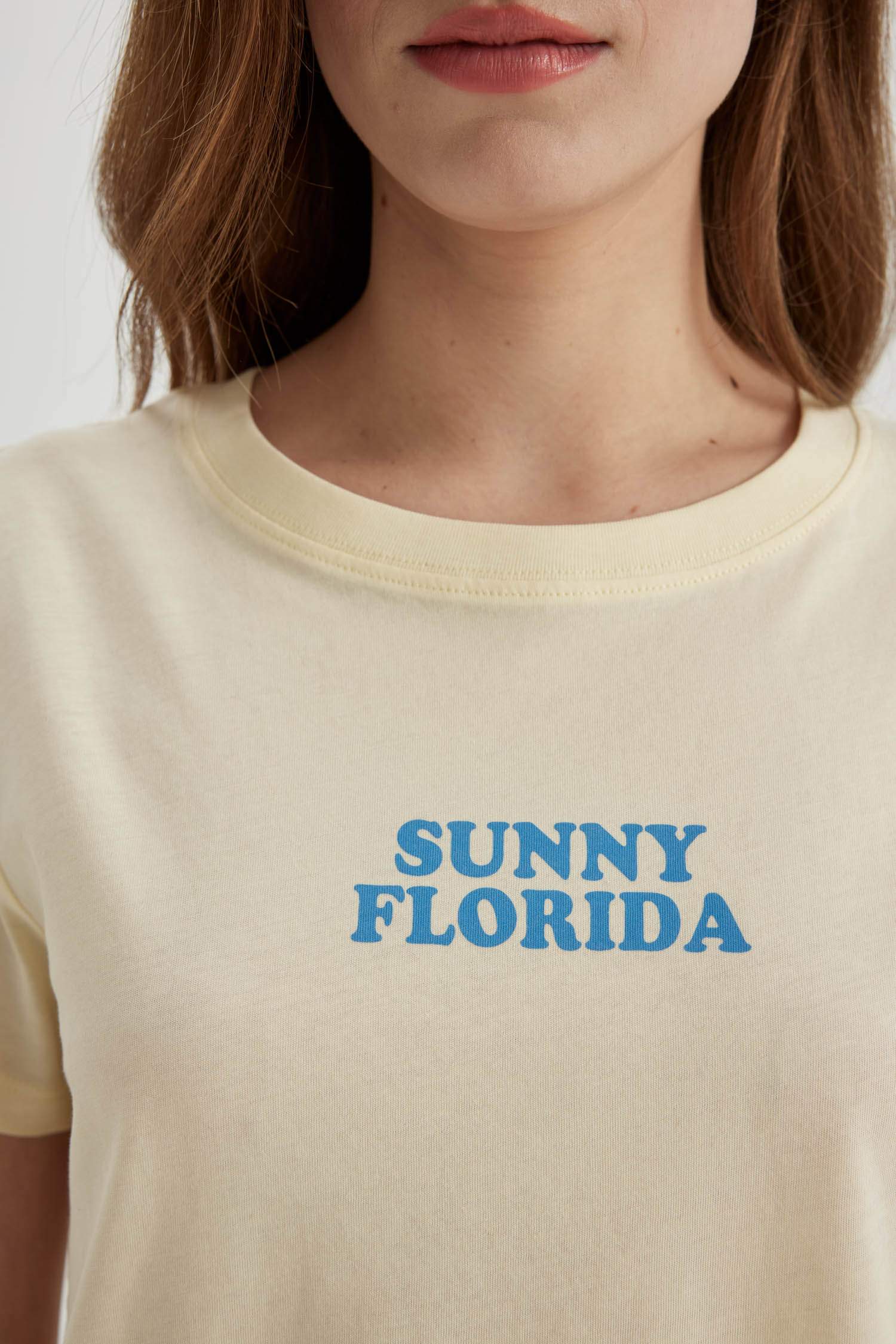 Regular Fit Crew Neck Printed Short Sleeve T-Shirt