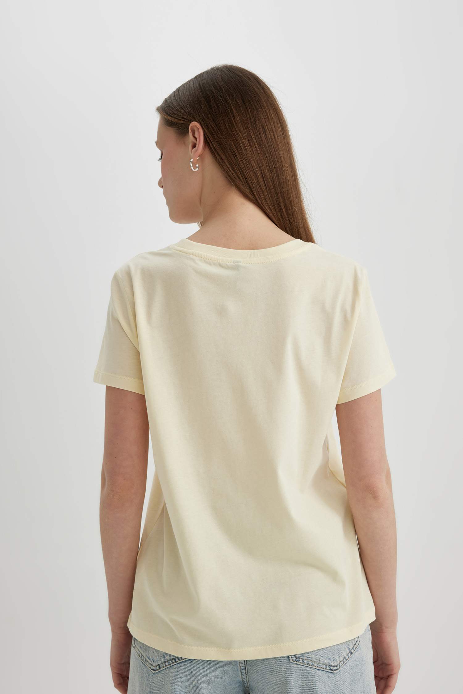 Regular Fit Crew Neck Printed Short Sleeve T-Shirt