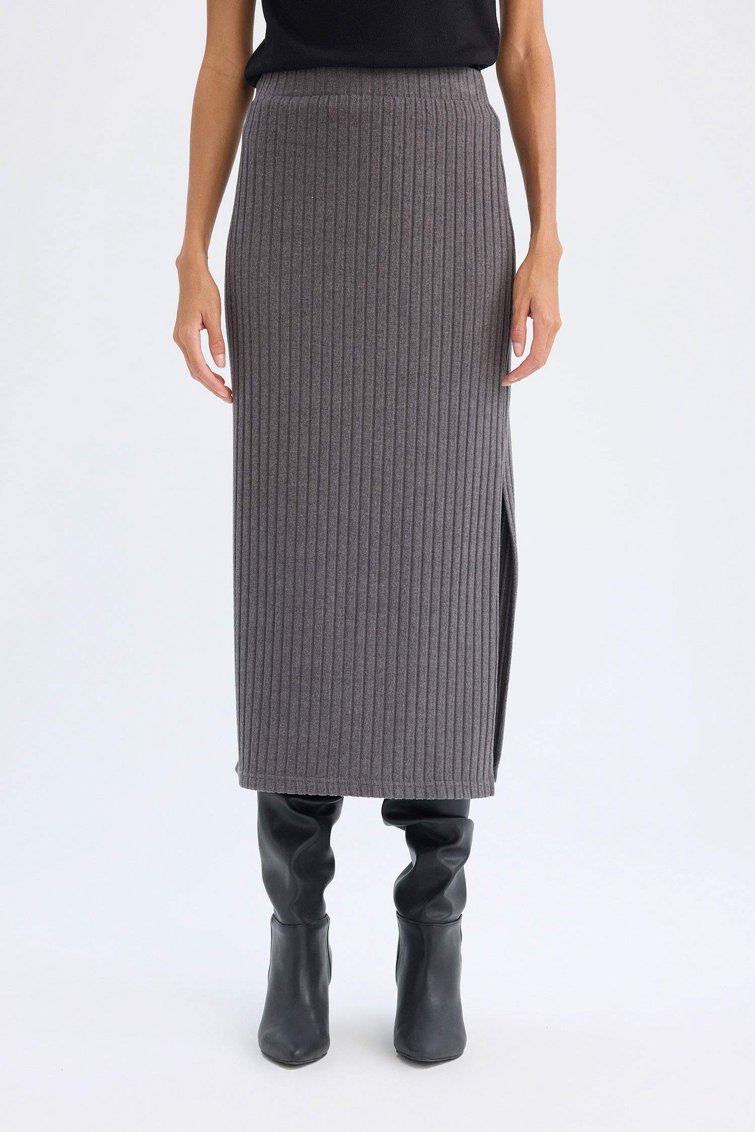 қалам белдемше орташа ұзындық Трикотаж юбка