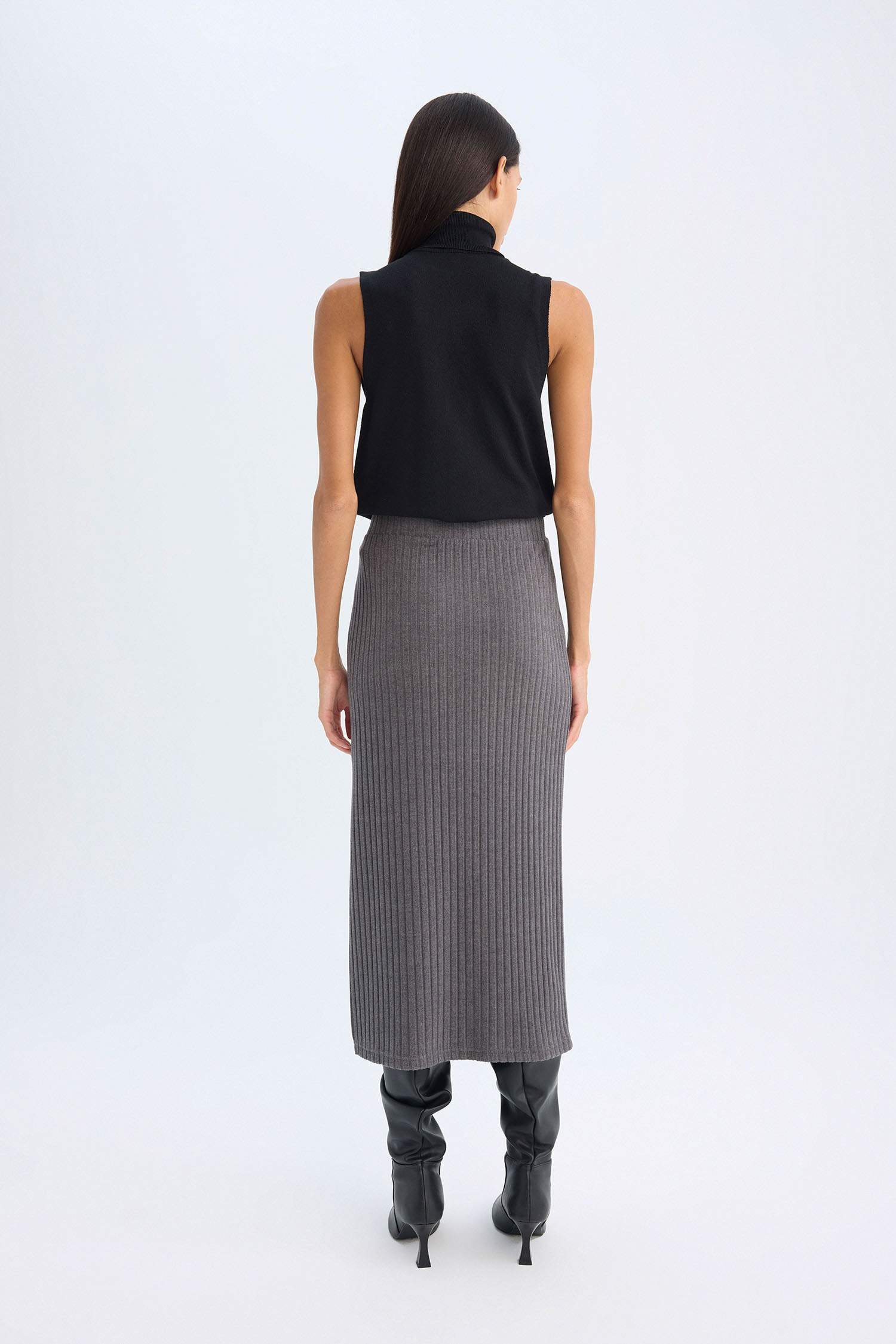 қалам белдемше орташа ұзындық Трикотаж юбка