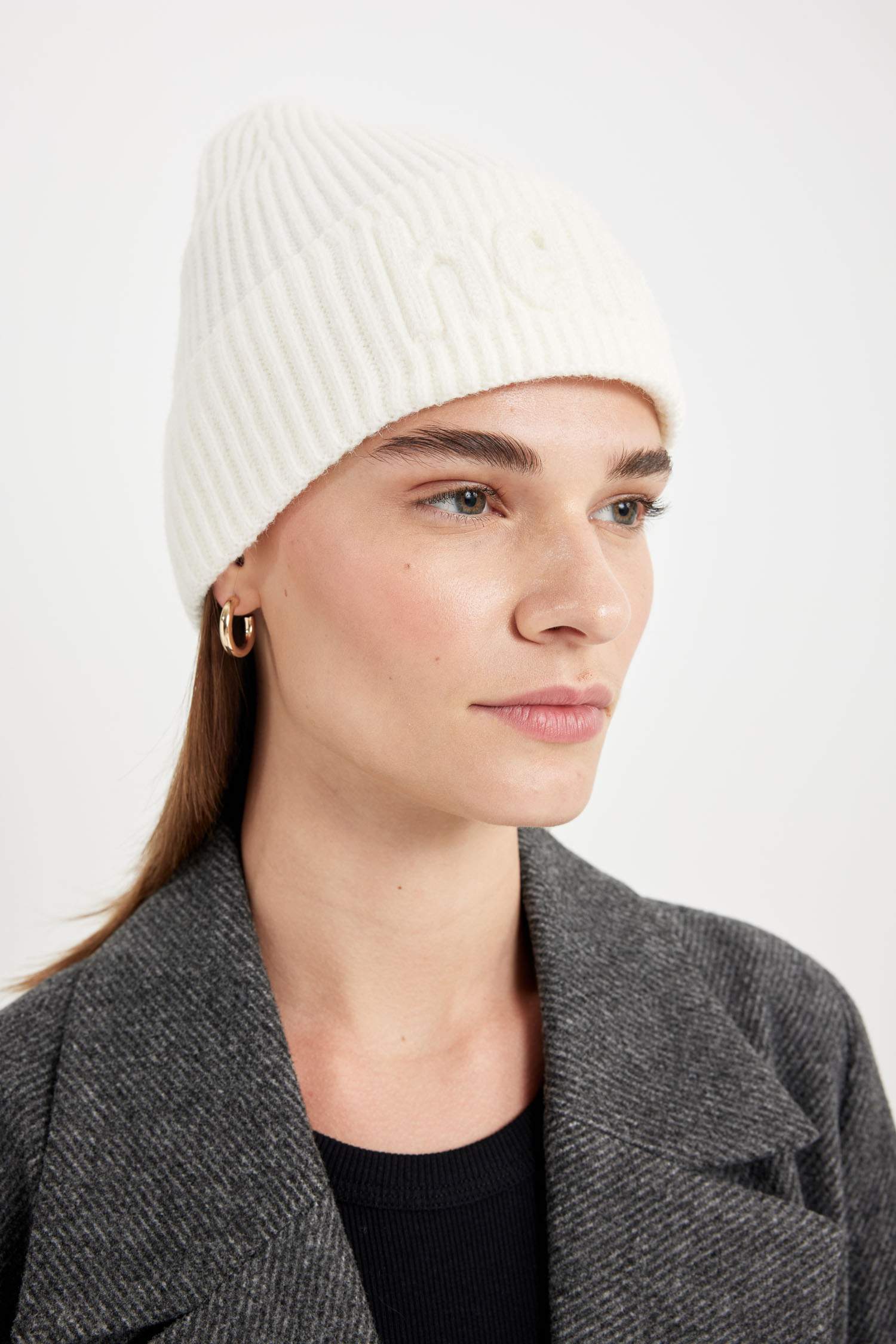 Kadın Baskılı Örgü Bere