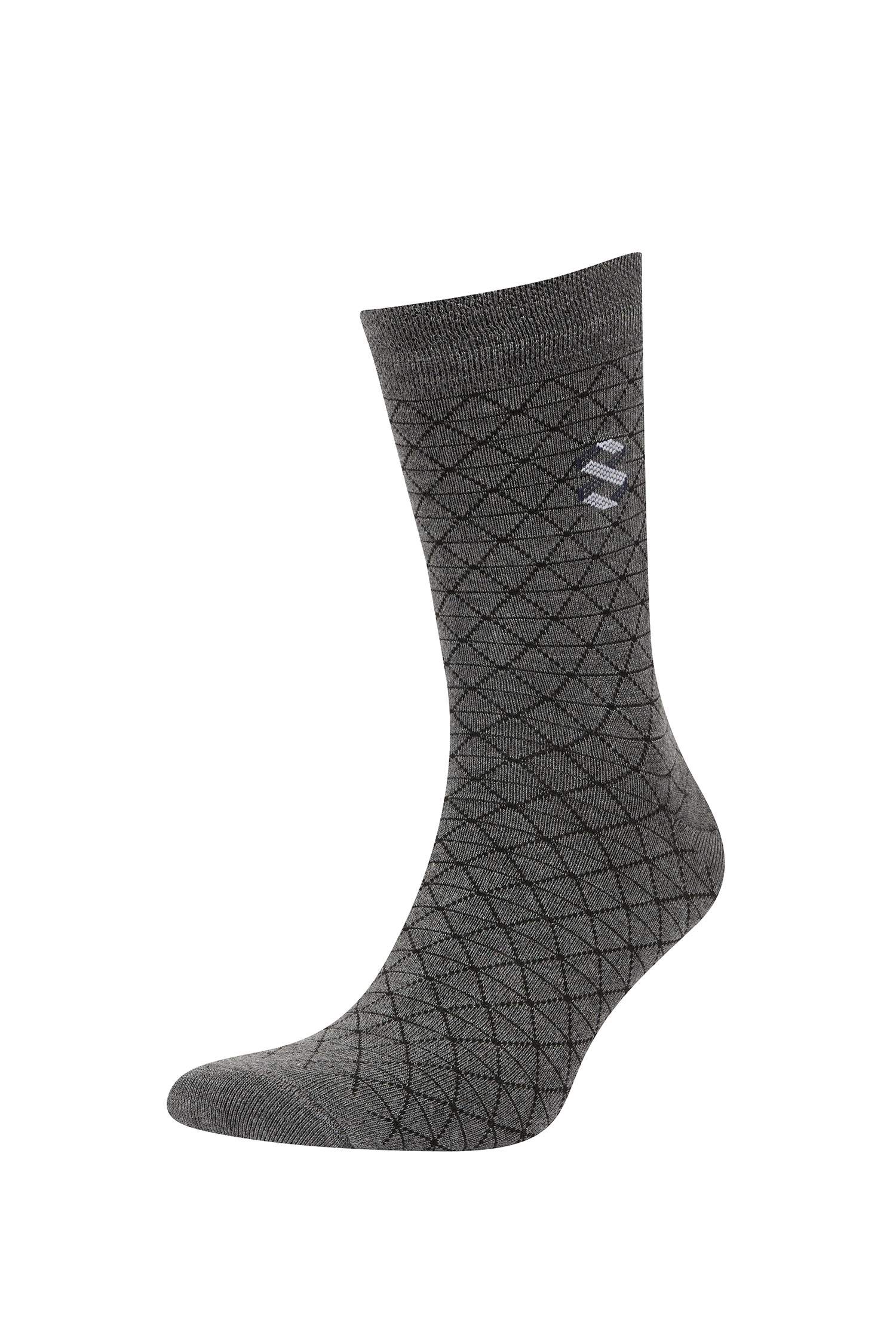 Erkek Dikişsiz 3'lü Bambu Uzun Çorap