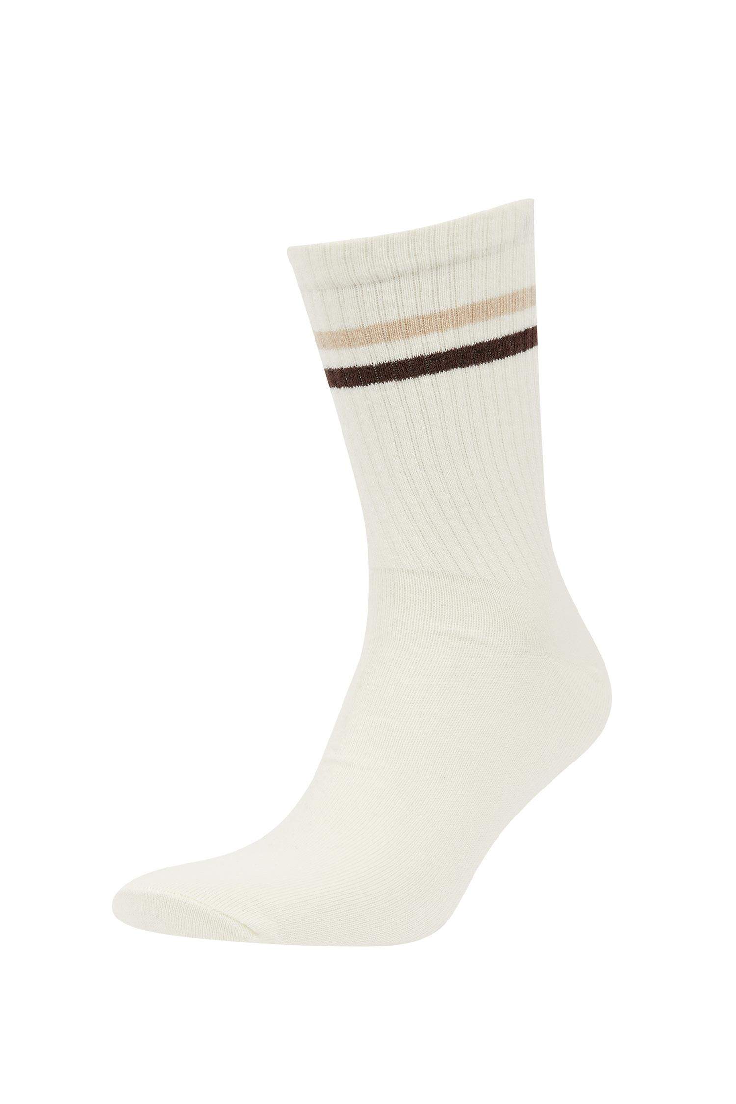 Erkek Rahat Lastikli 3'lü Pamuklu Uzun Çorap