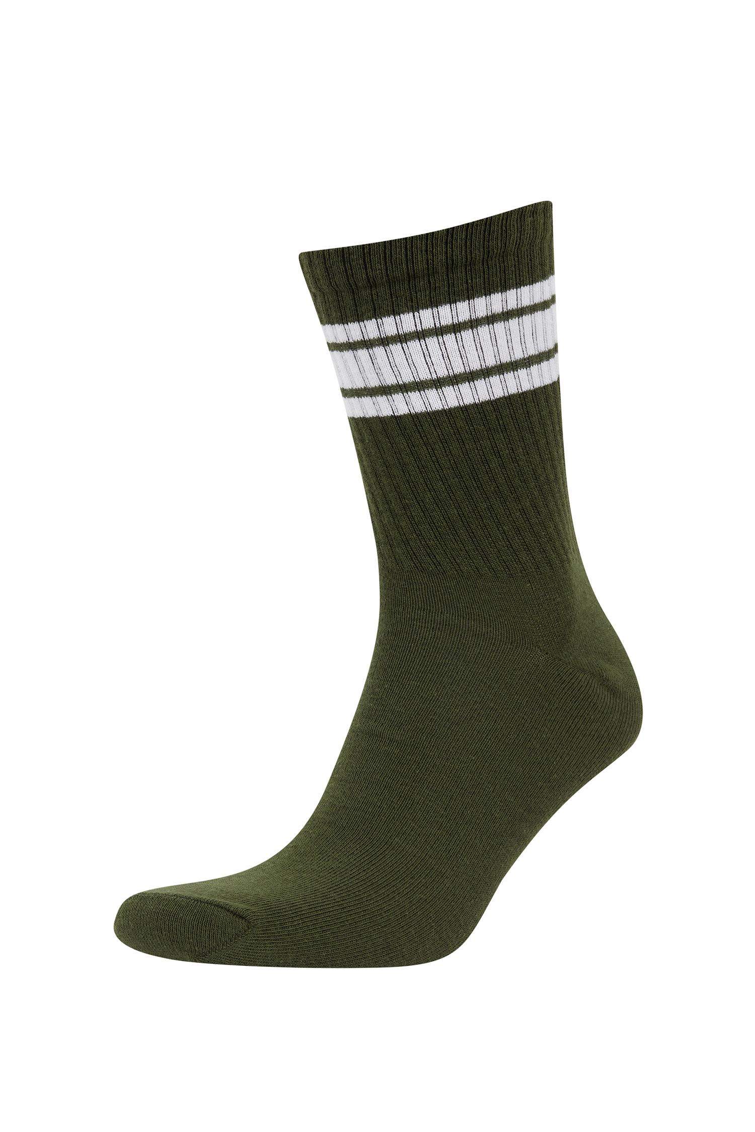 Erkek Rahat Lastikli 3'lü Pamuklu Uzun Çorap