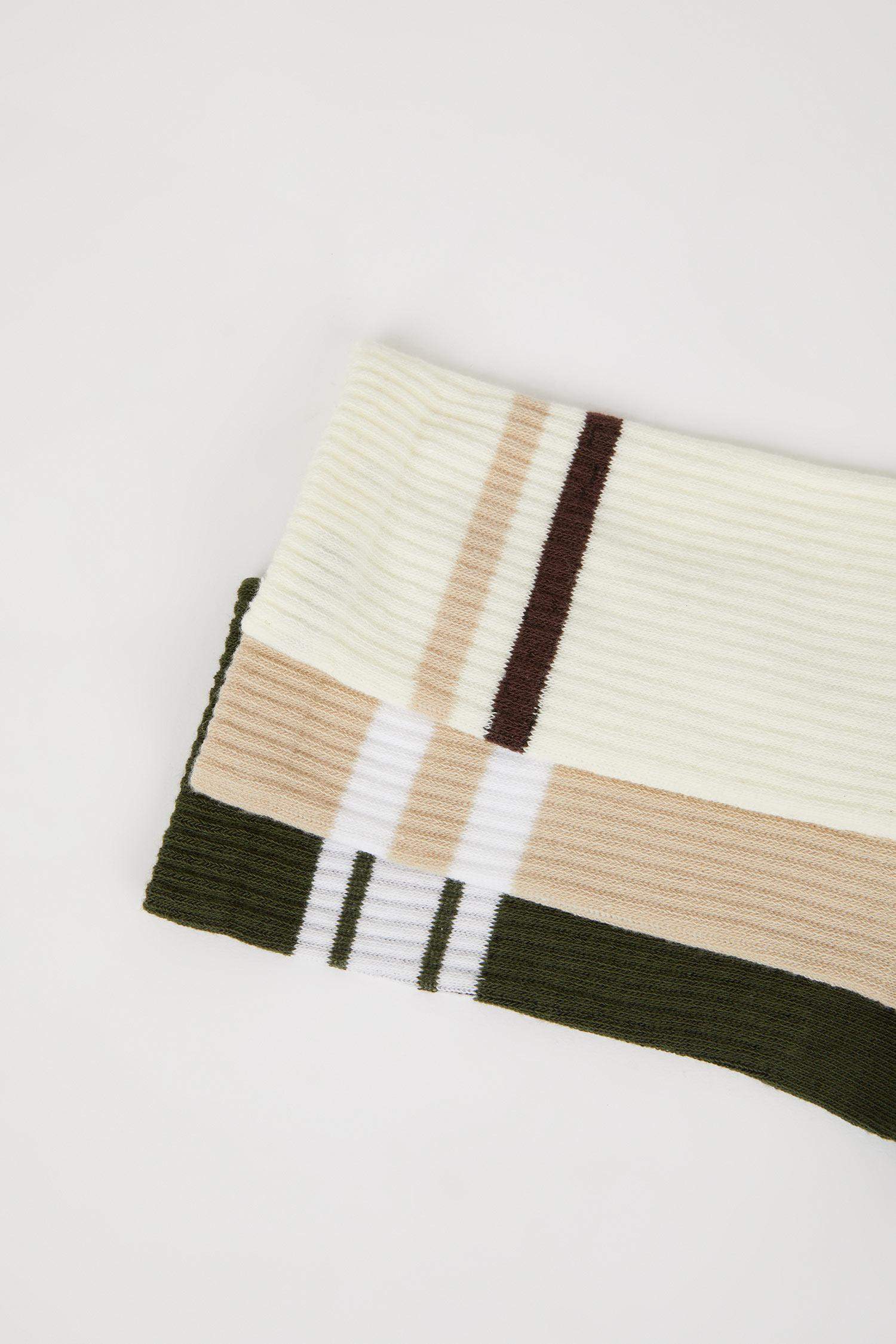 Erkek Rahat Lastikli 3'lü Pamuklu Uzun Çorap