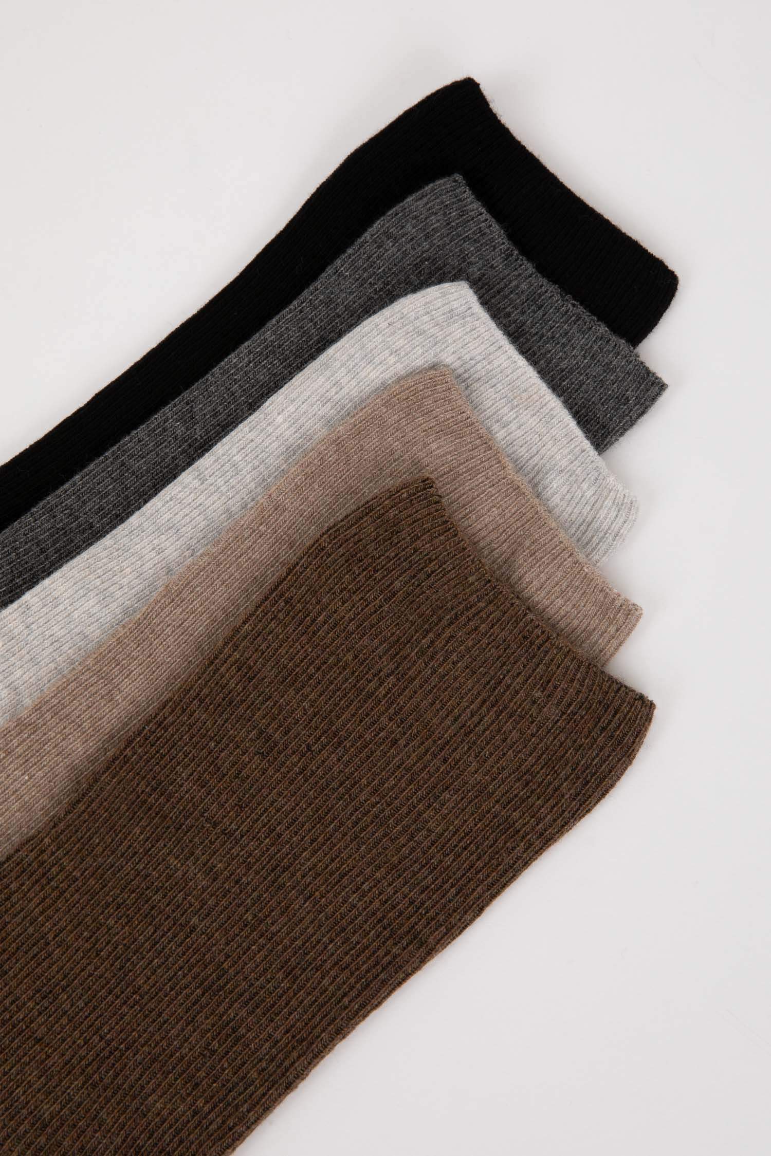 Erkek Rahat Lastikli 5'li Pamuklu Uzun Çorap