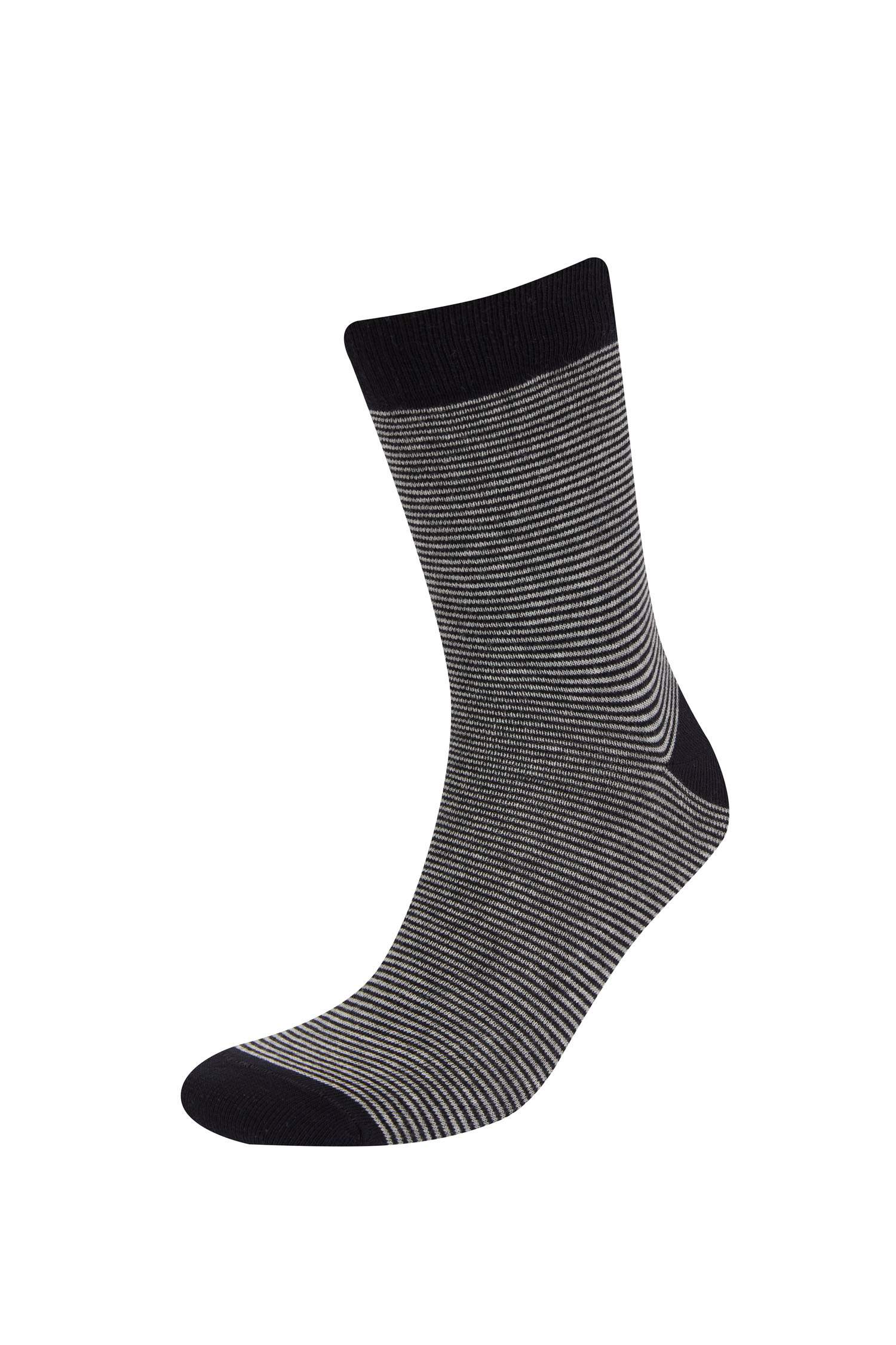 Erkek 5'li Pamuklu Uzun Çorap