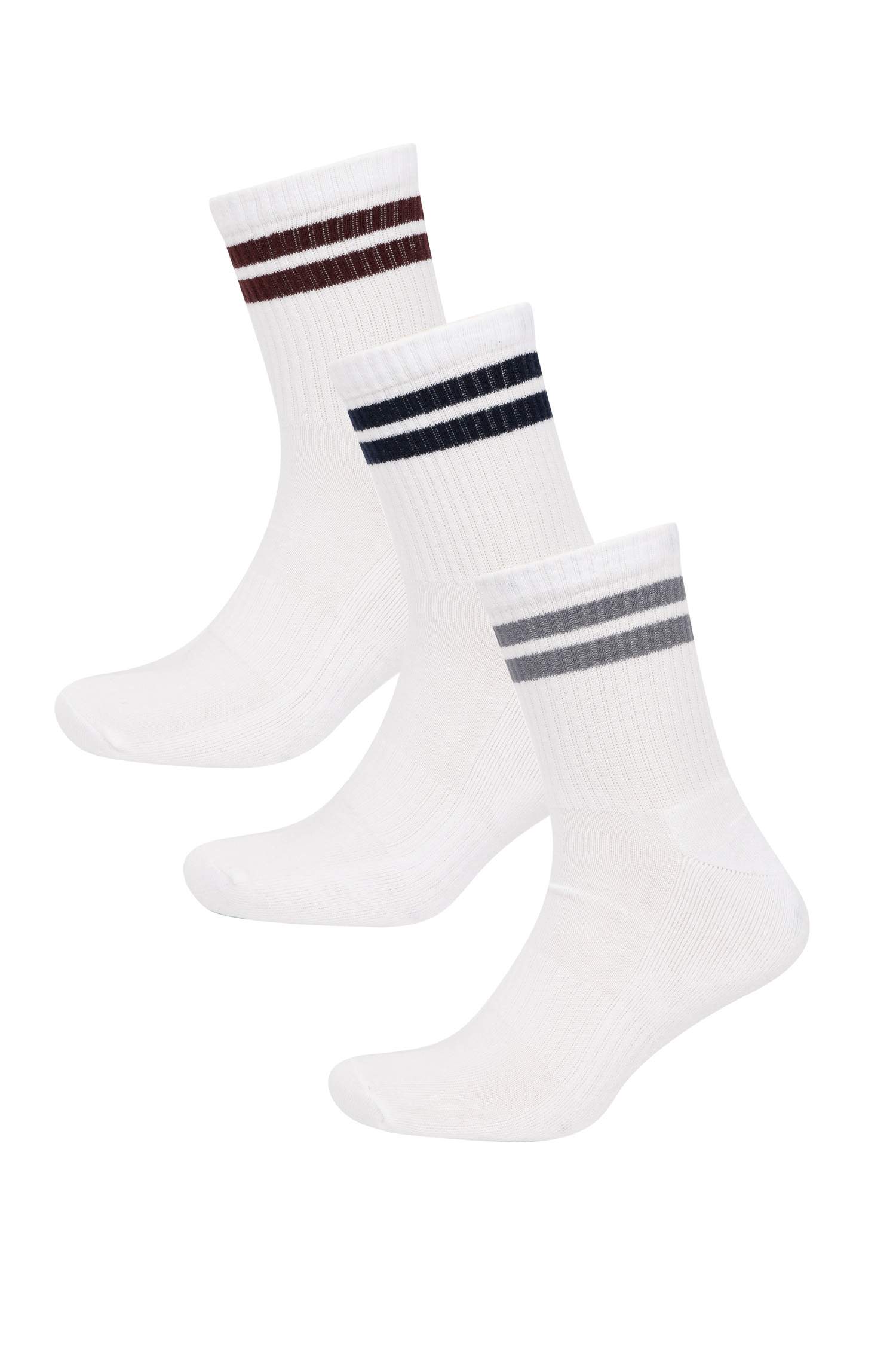 Lot de 3 paires de Chaussettes de sport confortables en coton pourHomme