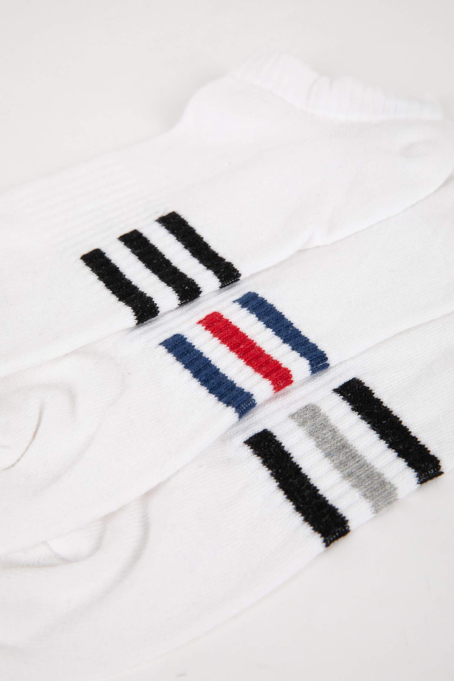 Erkek 3'lü Pamuklu Kısa Spor Çorap