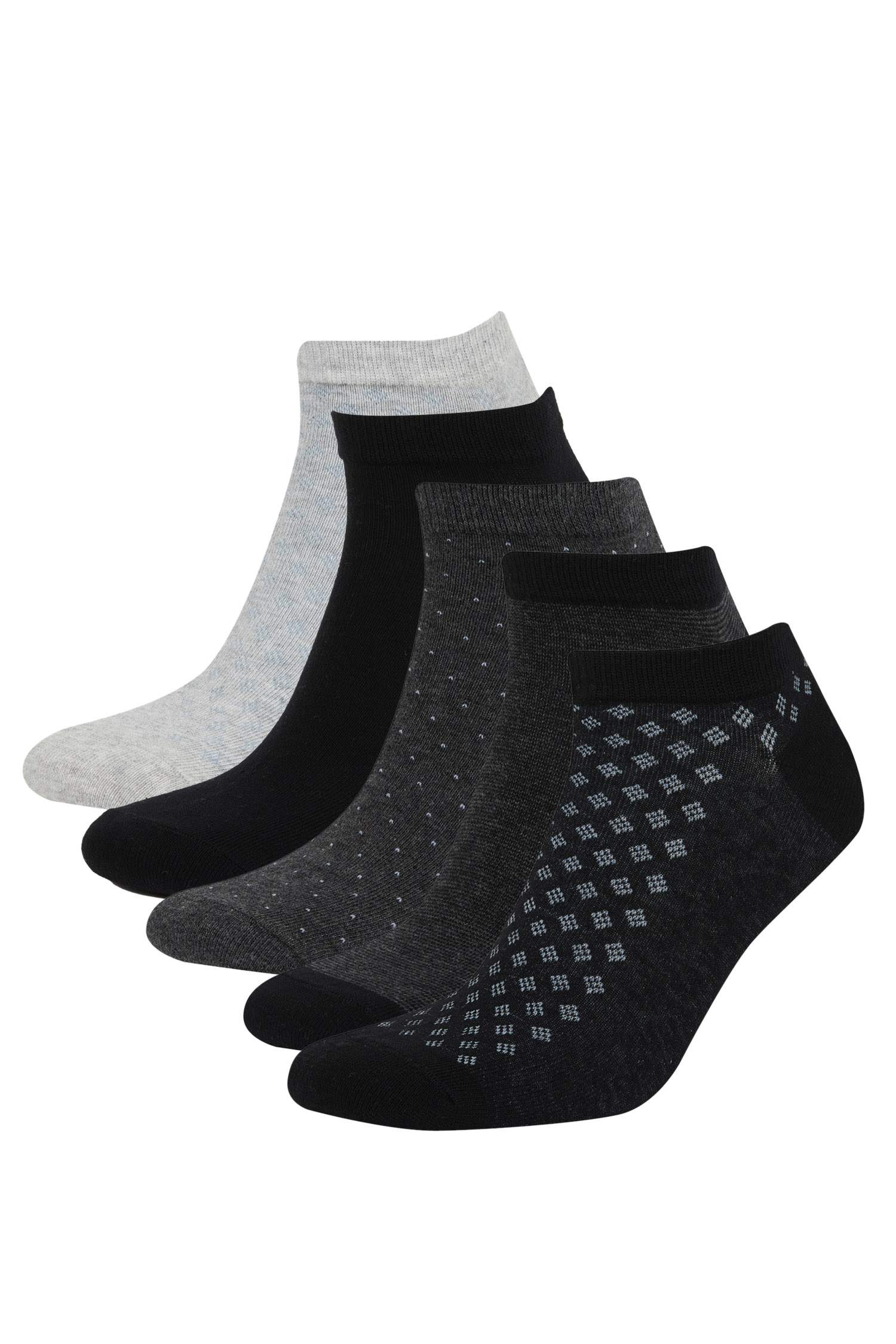 Man 5 Piece Cotton Booties Socks