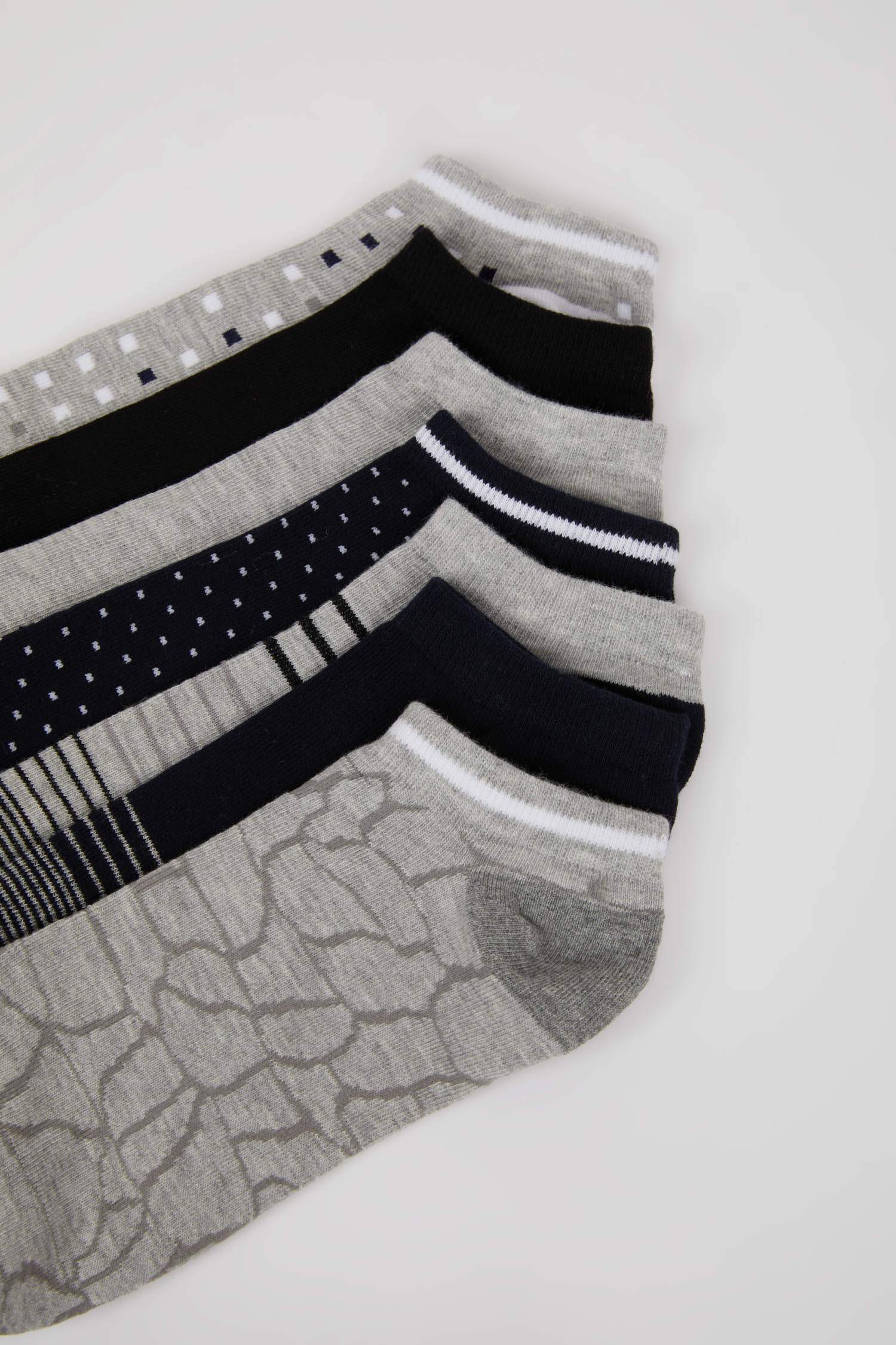 Erkek 7'li Pamuklu Patik Çorap