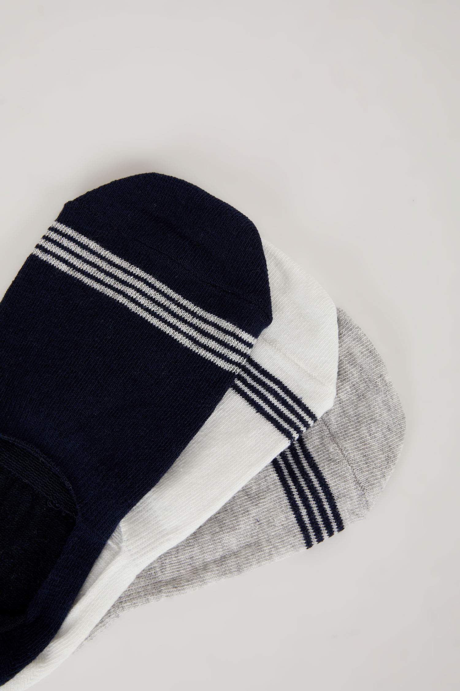 Erkek 3'lü Pamuklu Babet Çorap