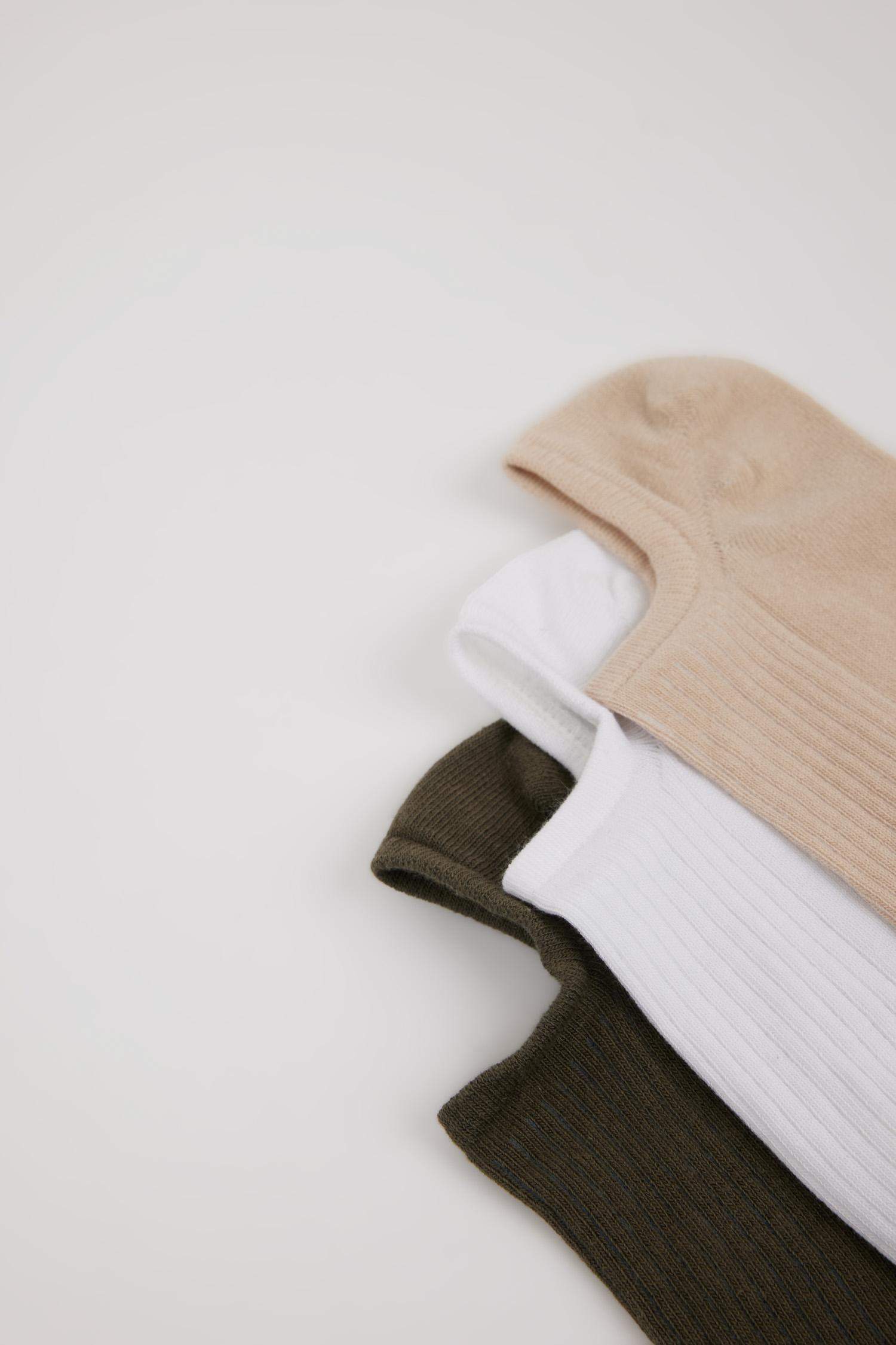 Erkek Görünmez 3'lü Pamuklu Sneaker Çorap