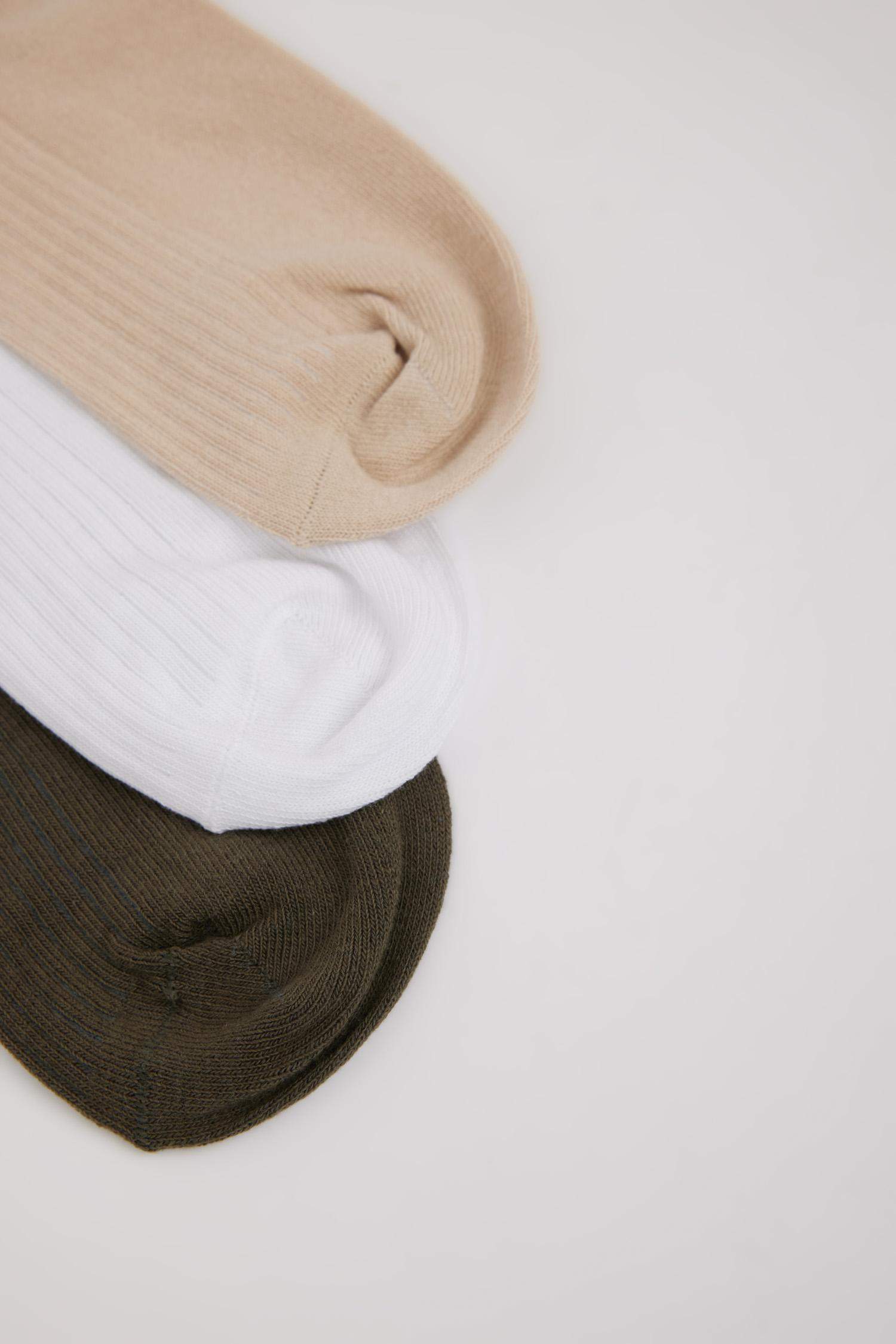 Erkek Görünmez 3'lü Pamuklu Sneaker Çorap