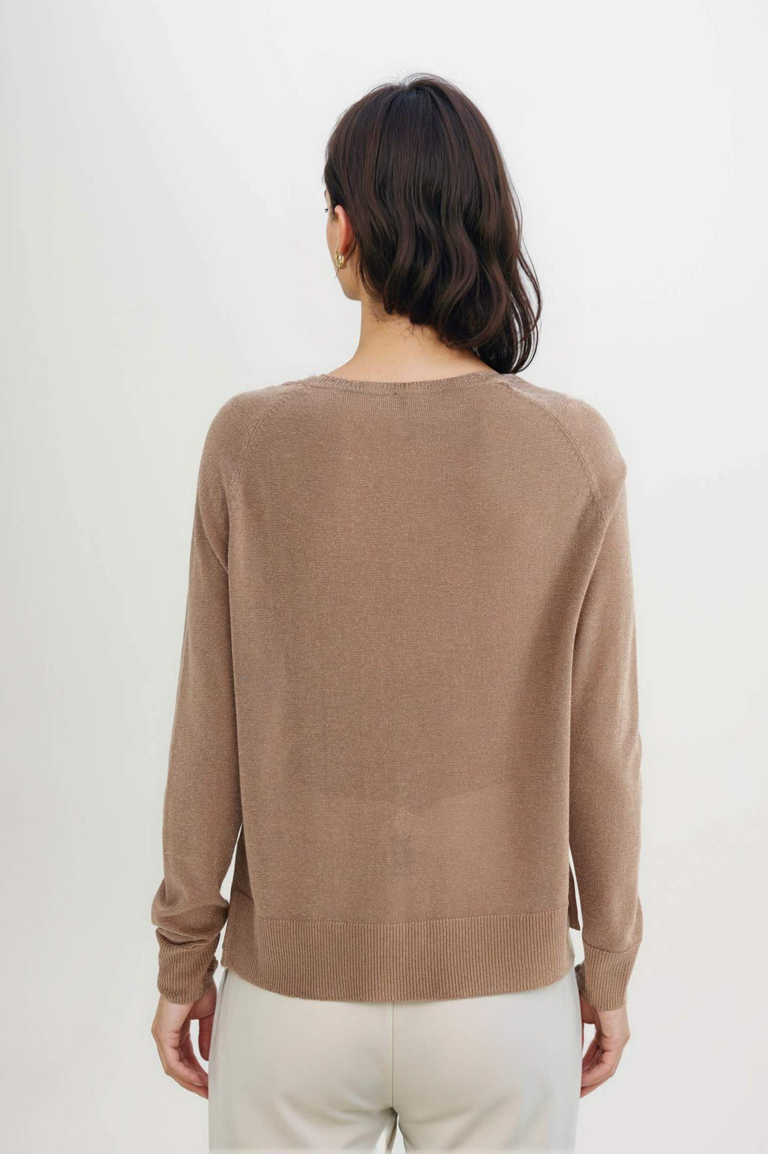 Pull en maille à col rond Coupe régulière