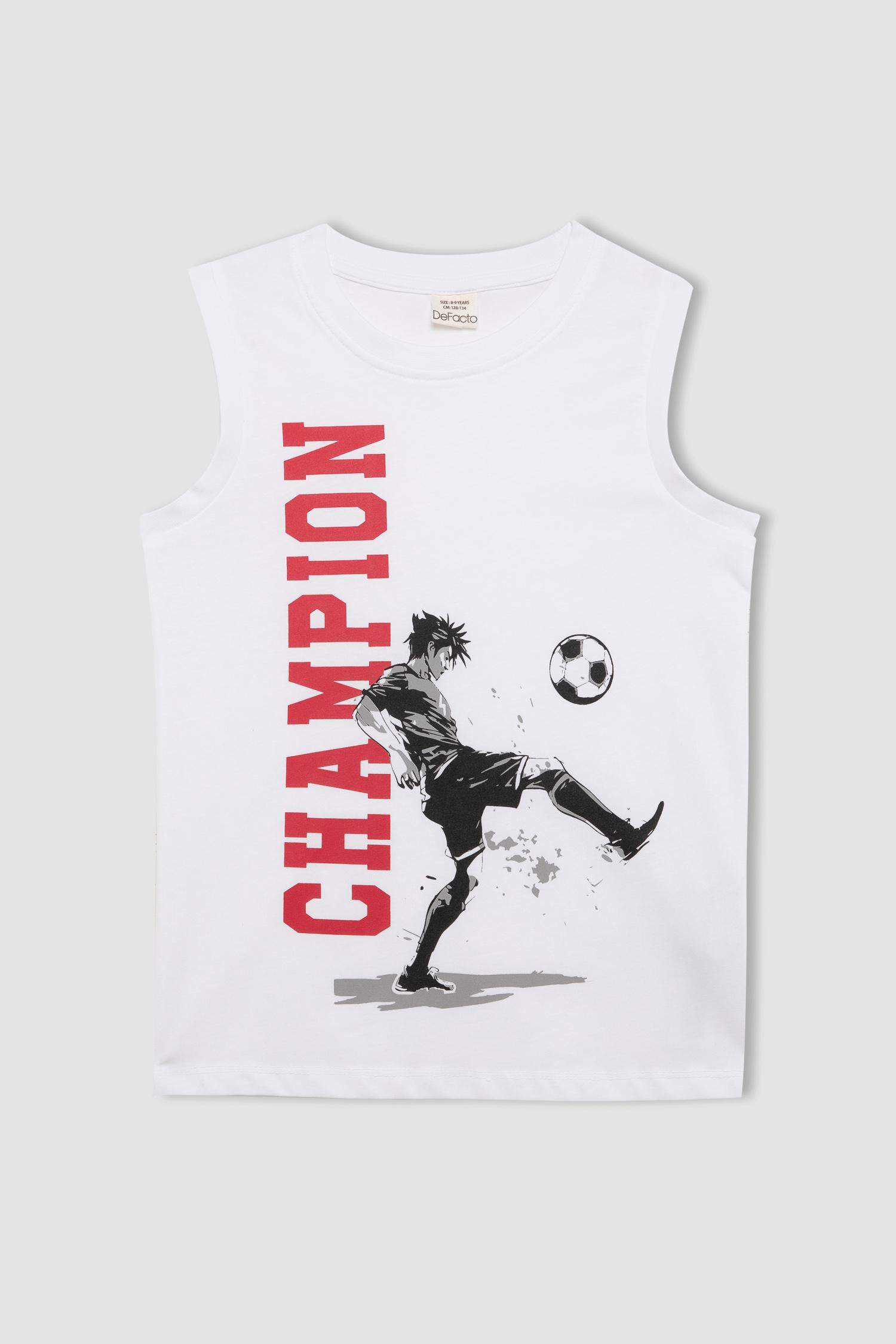 تيشيرت كت ولادي قصة عادية بدون كم برقبة مستديرة