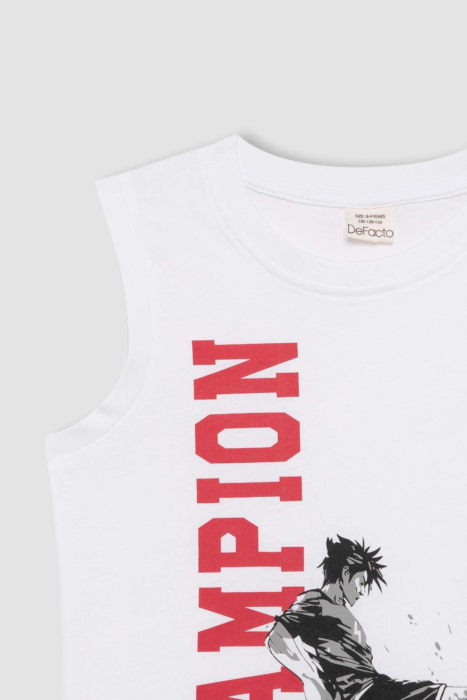 تيشيرت كت ولادي قصة عادية بدون كم برقبة مستديرة