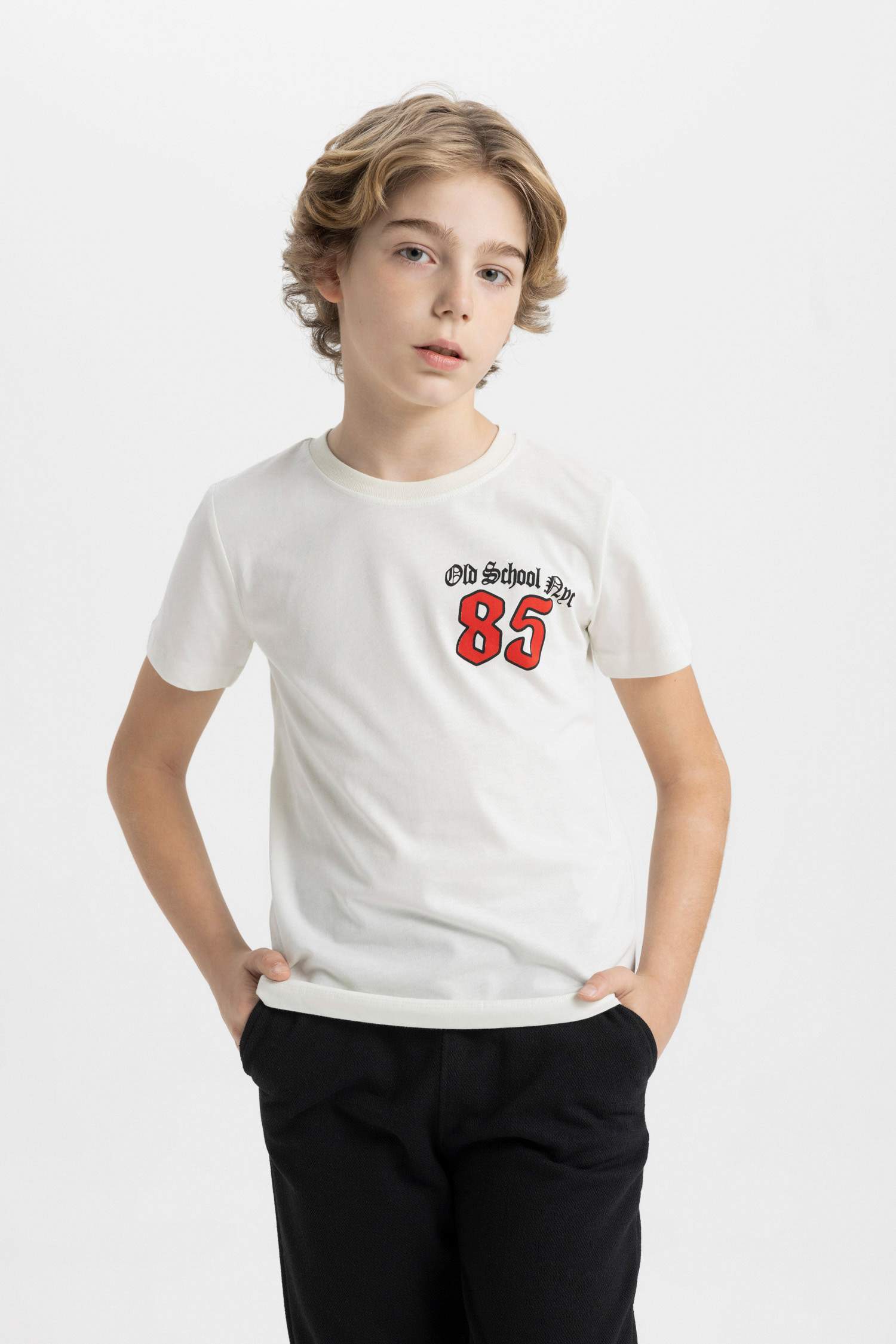 Boy Crew Neck Printed Short Sleeve T-Shirt