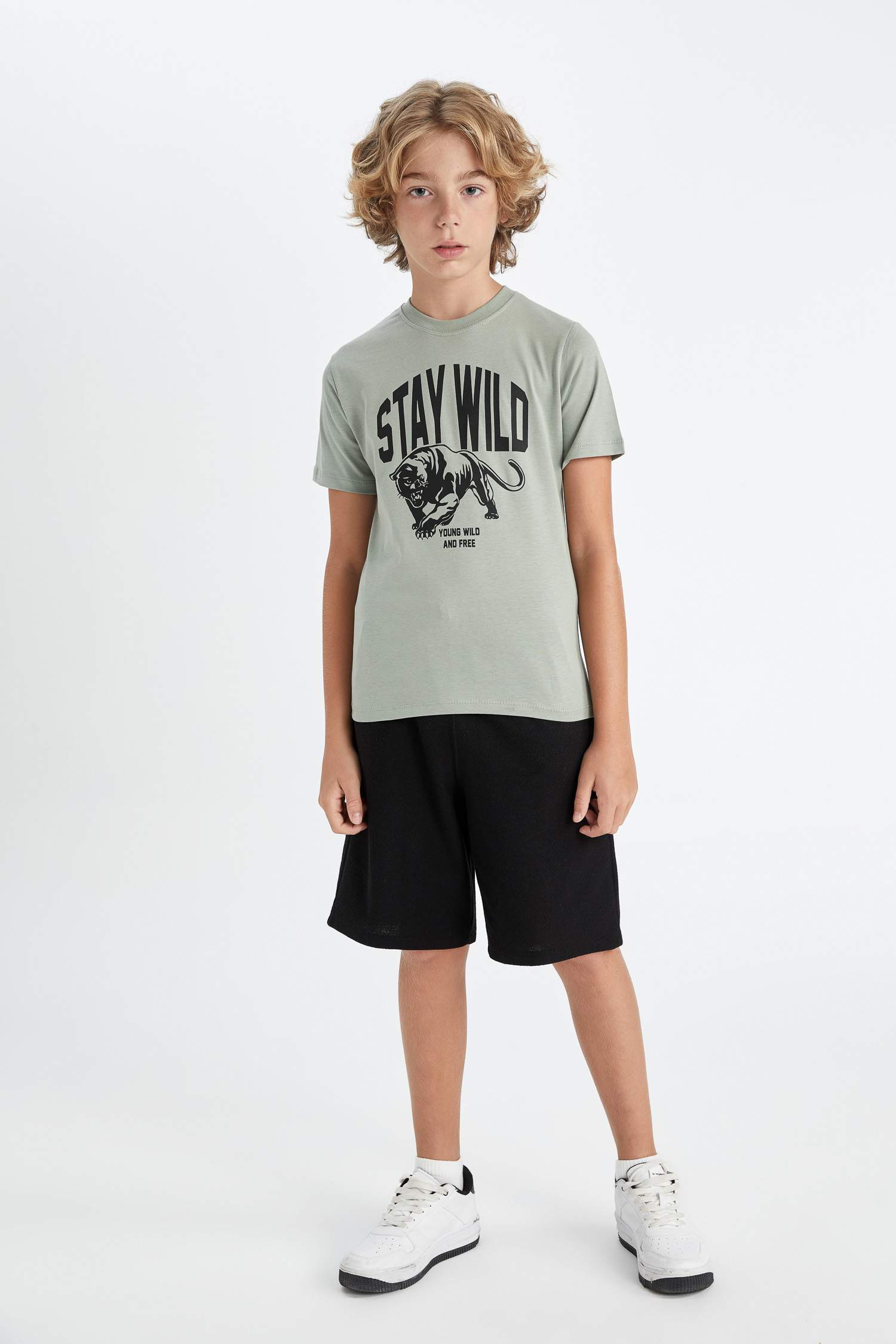 Boy Crew Neck Printed Short Sleeve T-Shirt