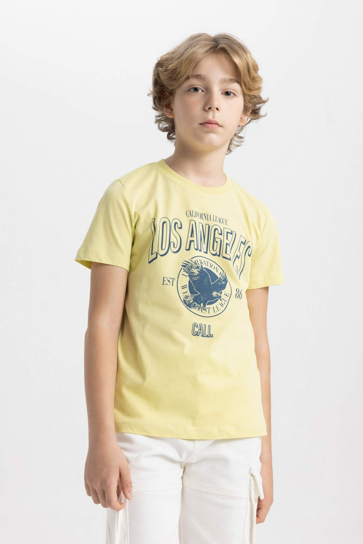 Boy Crew Neck Printed Short Sleeve T-Shirt