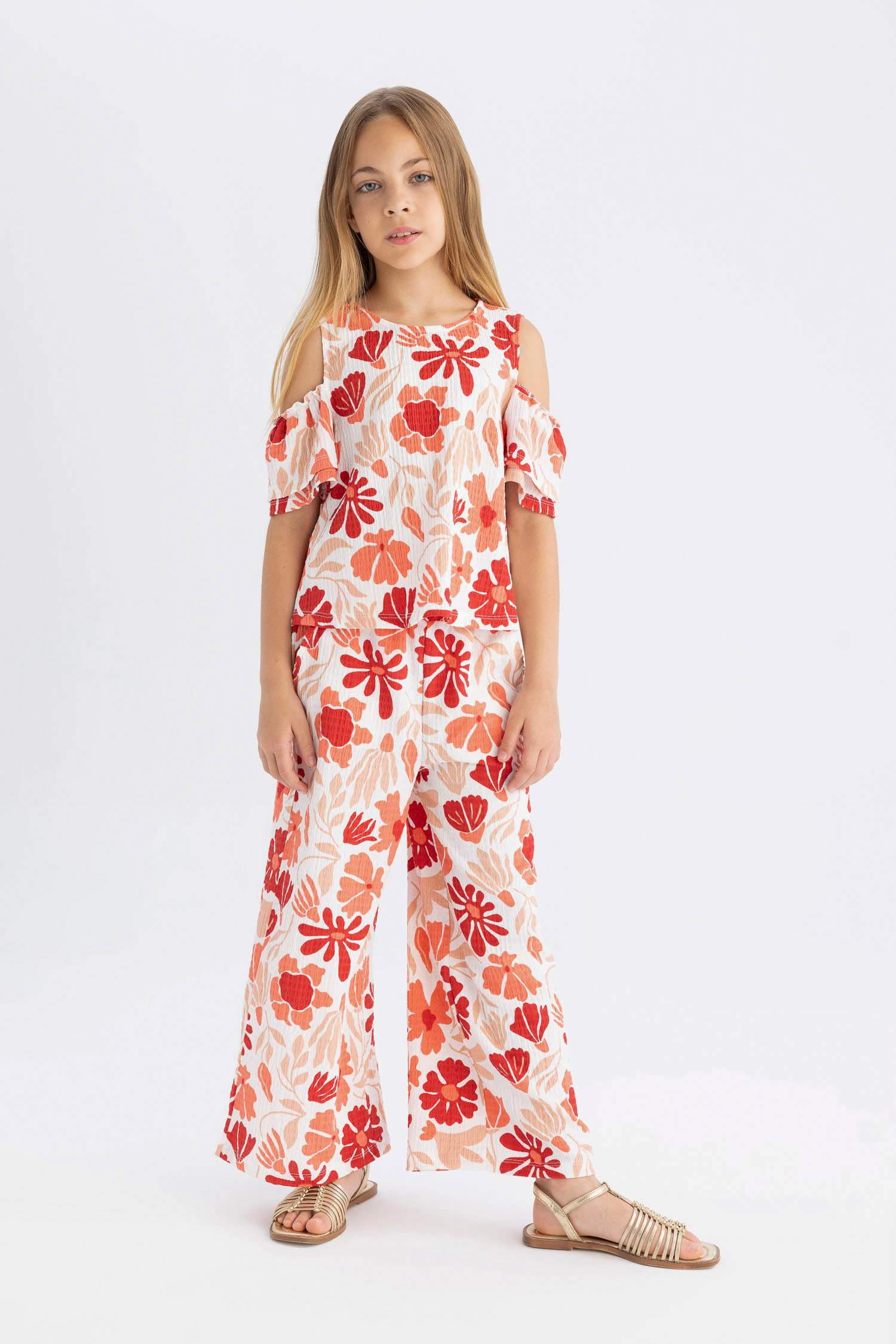 تيشيرت نص ردن منسوج قصة عادية بياخة مستديرة