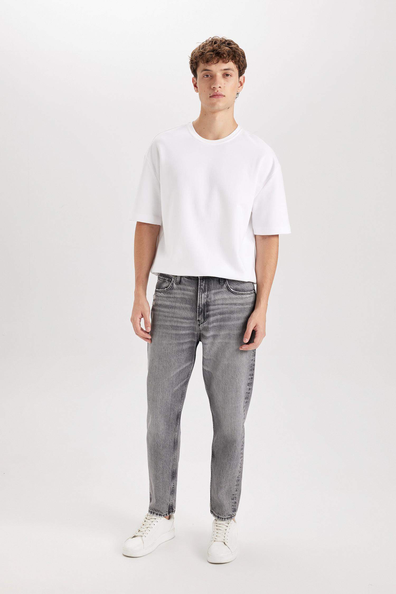 %100 Pamuk 90's Slim Fit Dar Kalıp Yüksek Bel Dar Paça Jean Pantolon