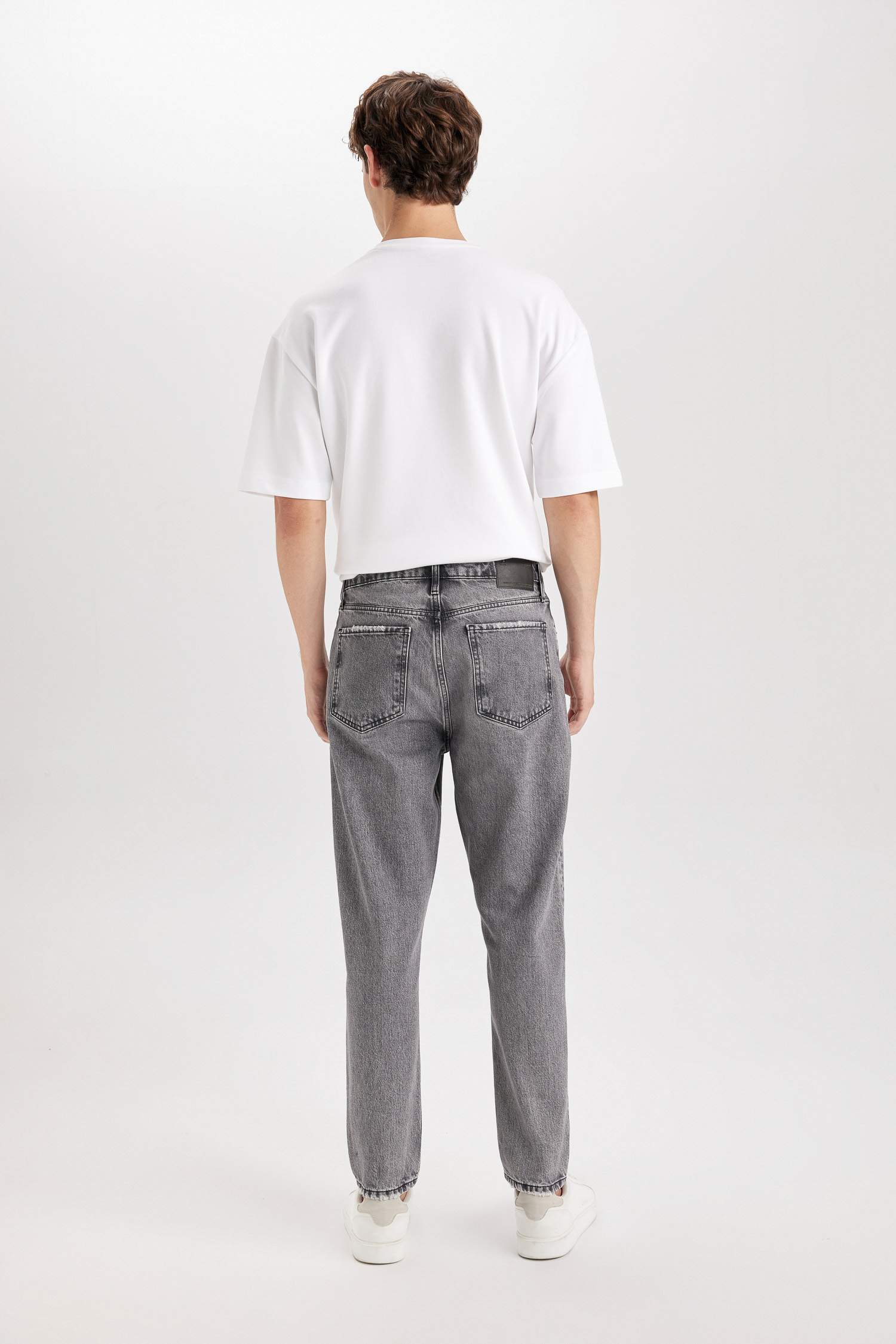 %100 Pamuk 90's Slim Fit Dar Kalıp Yüksek Bel Dar Paça Jean Pantolon