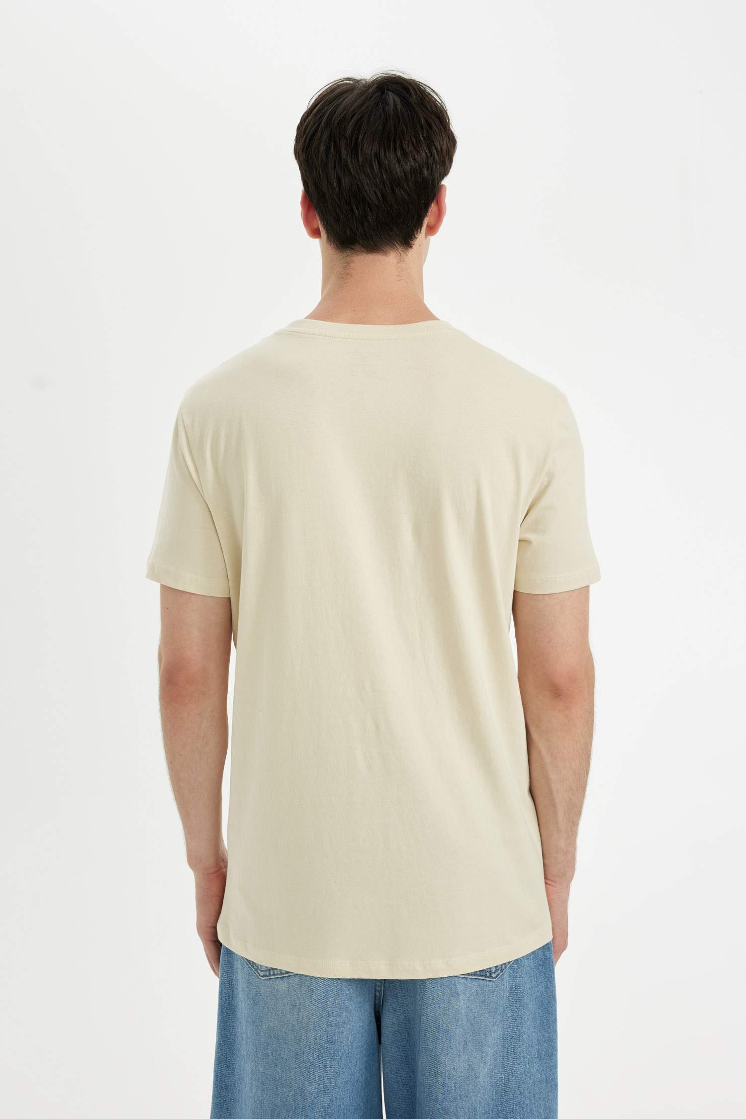 Slim Fit Crew Neck Printed Short Sleeve T-Shirt