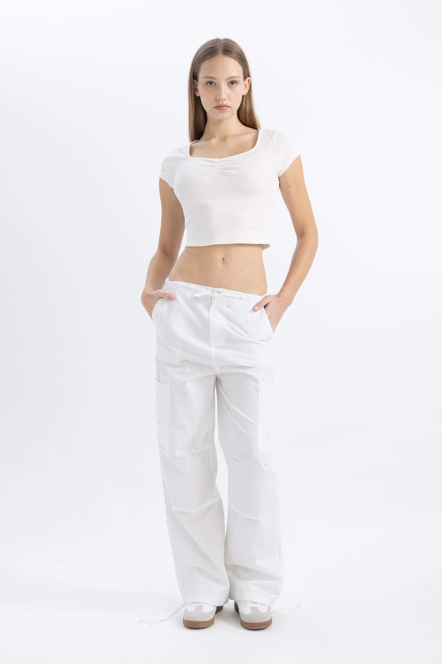 Fitted Ribbed Camisole Short Sleeve T-Shirt