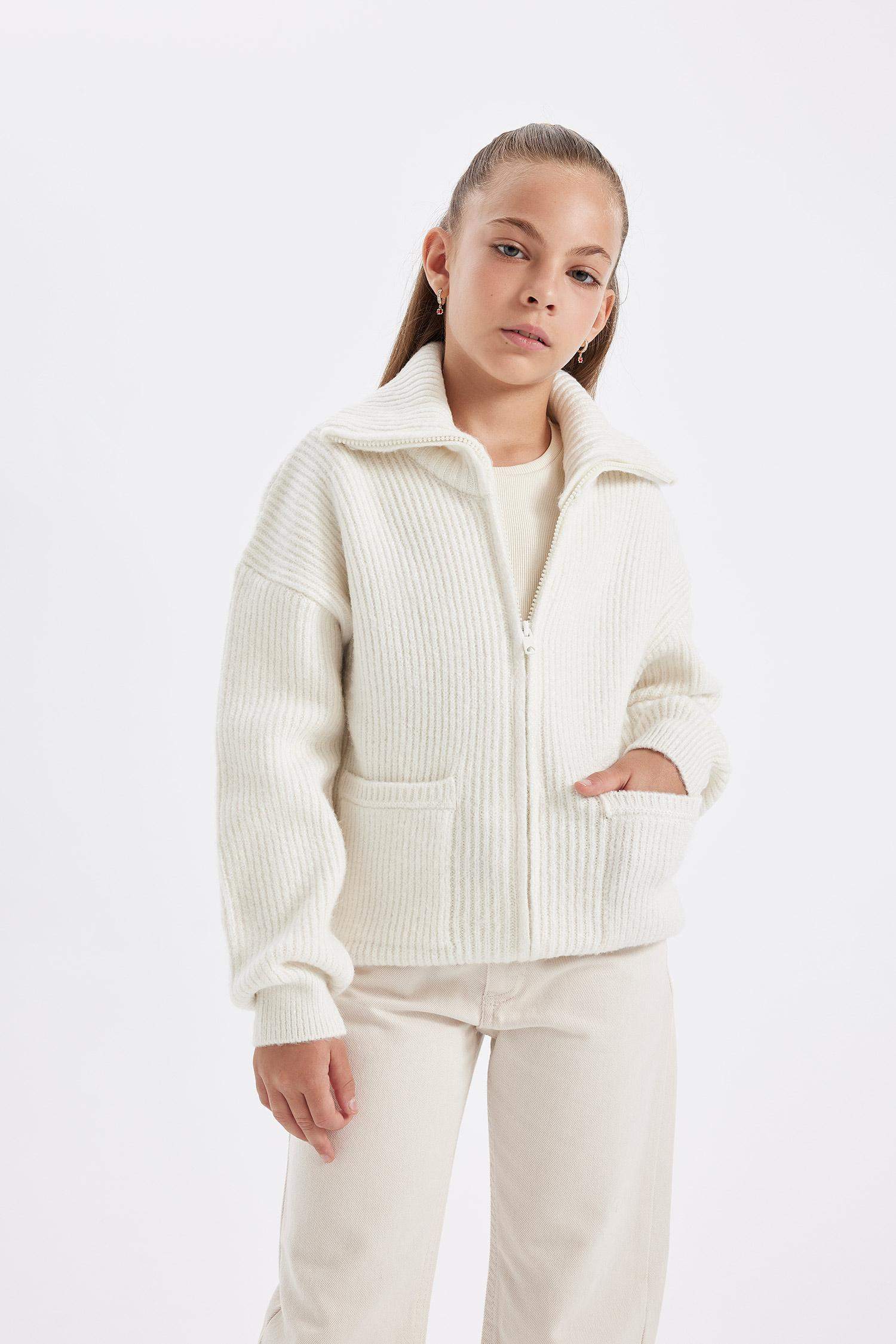 Girl Zippered School Sweatshirt