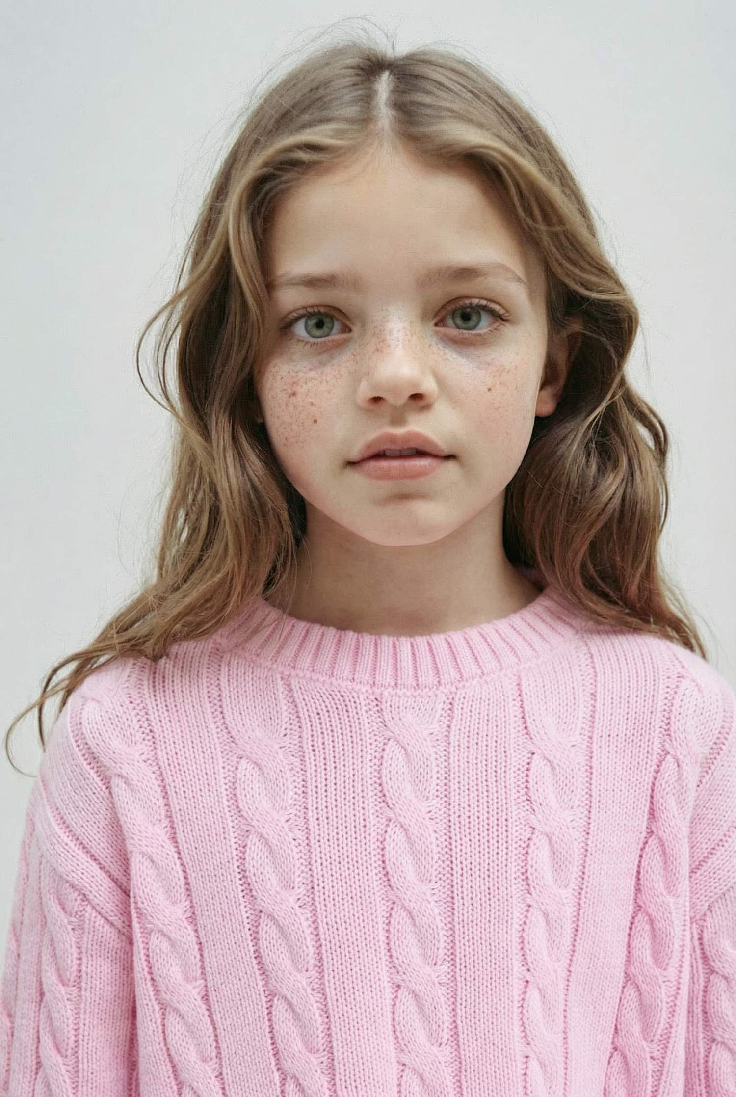 Girl Crew Neck Crop Pullover