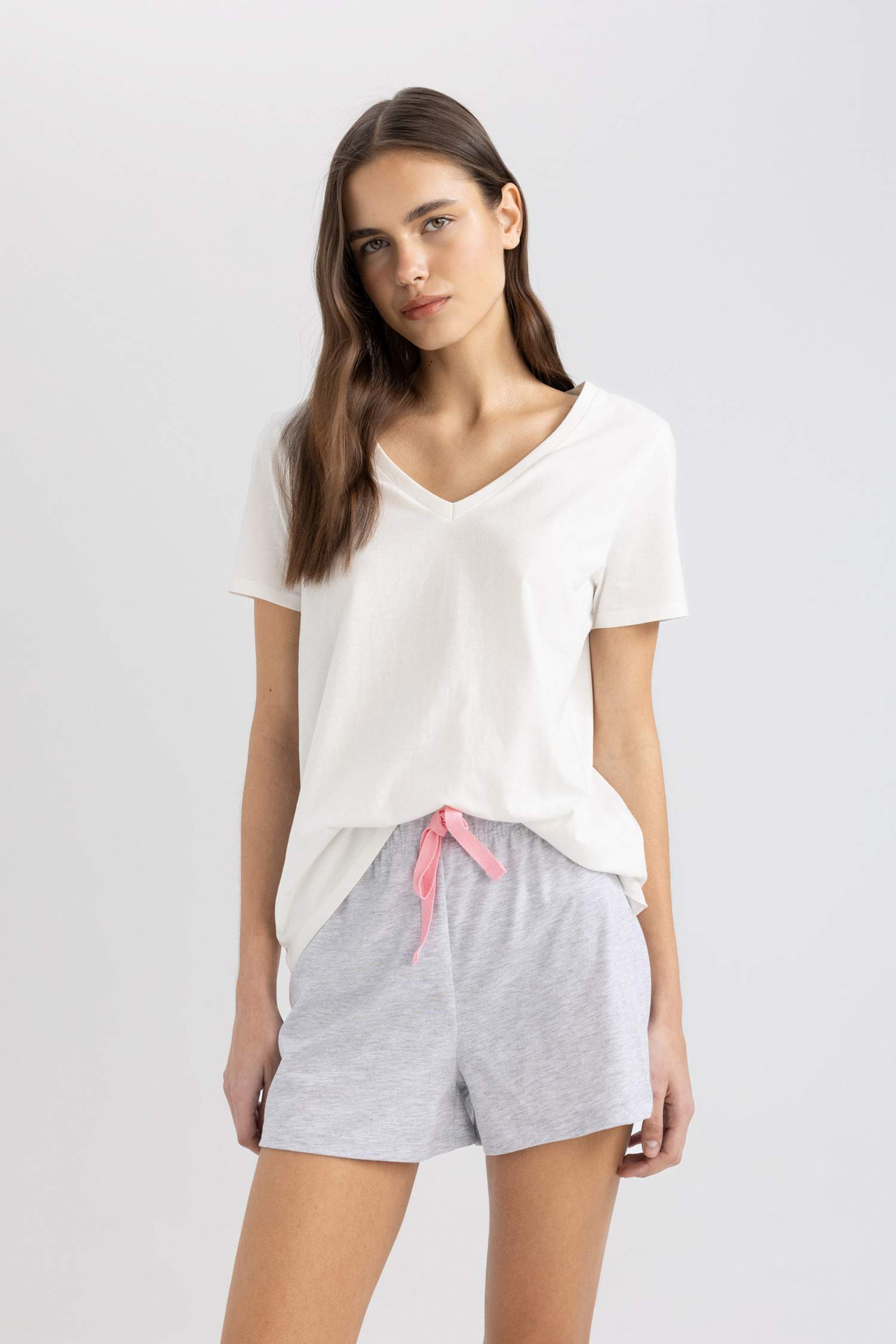 2'li Şort Pijama Altı-Fall in Love