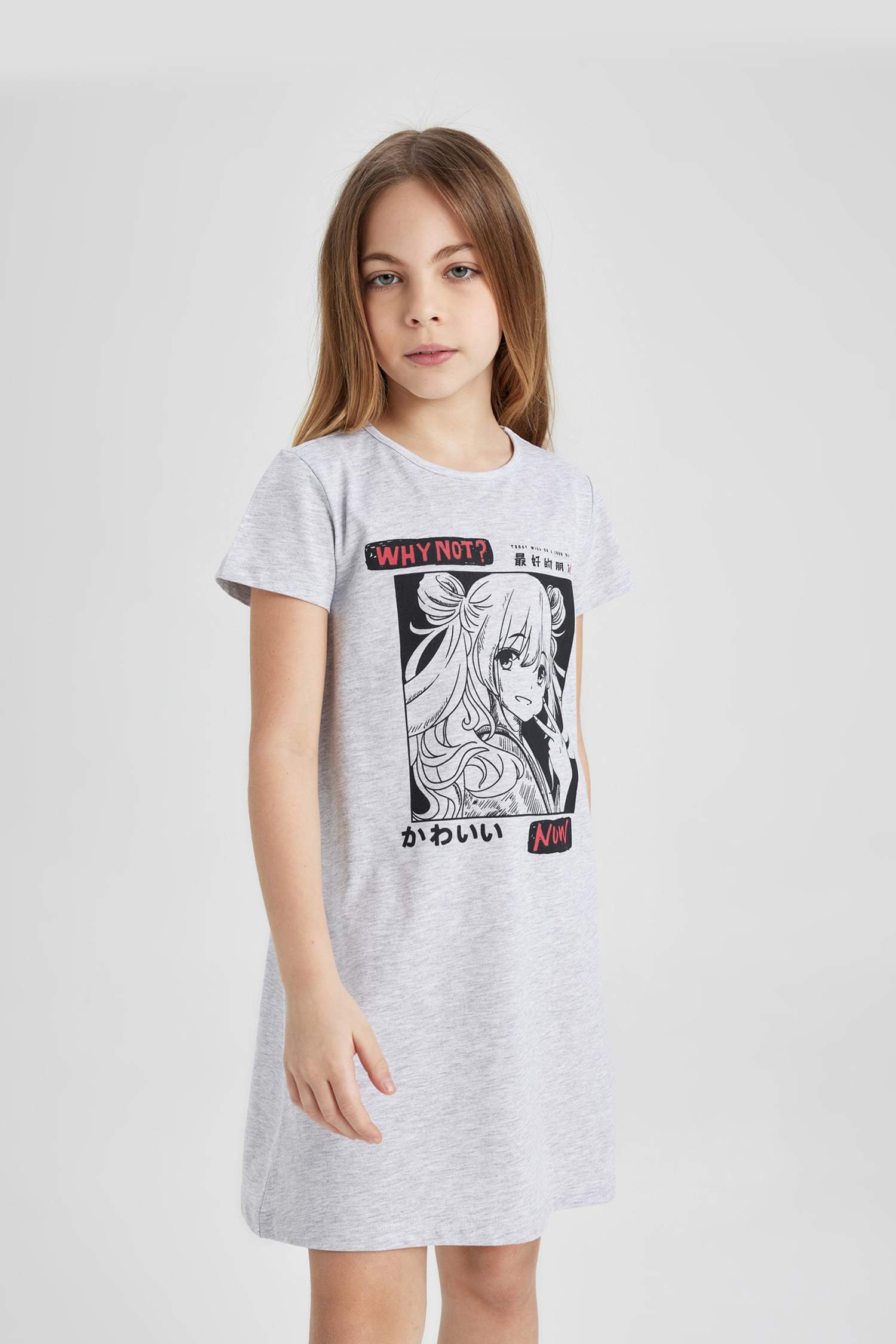 Girl Printed Short Sleeve Dress