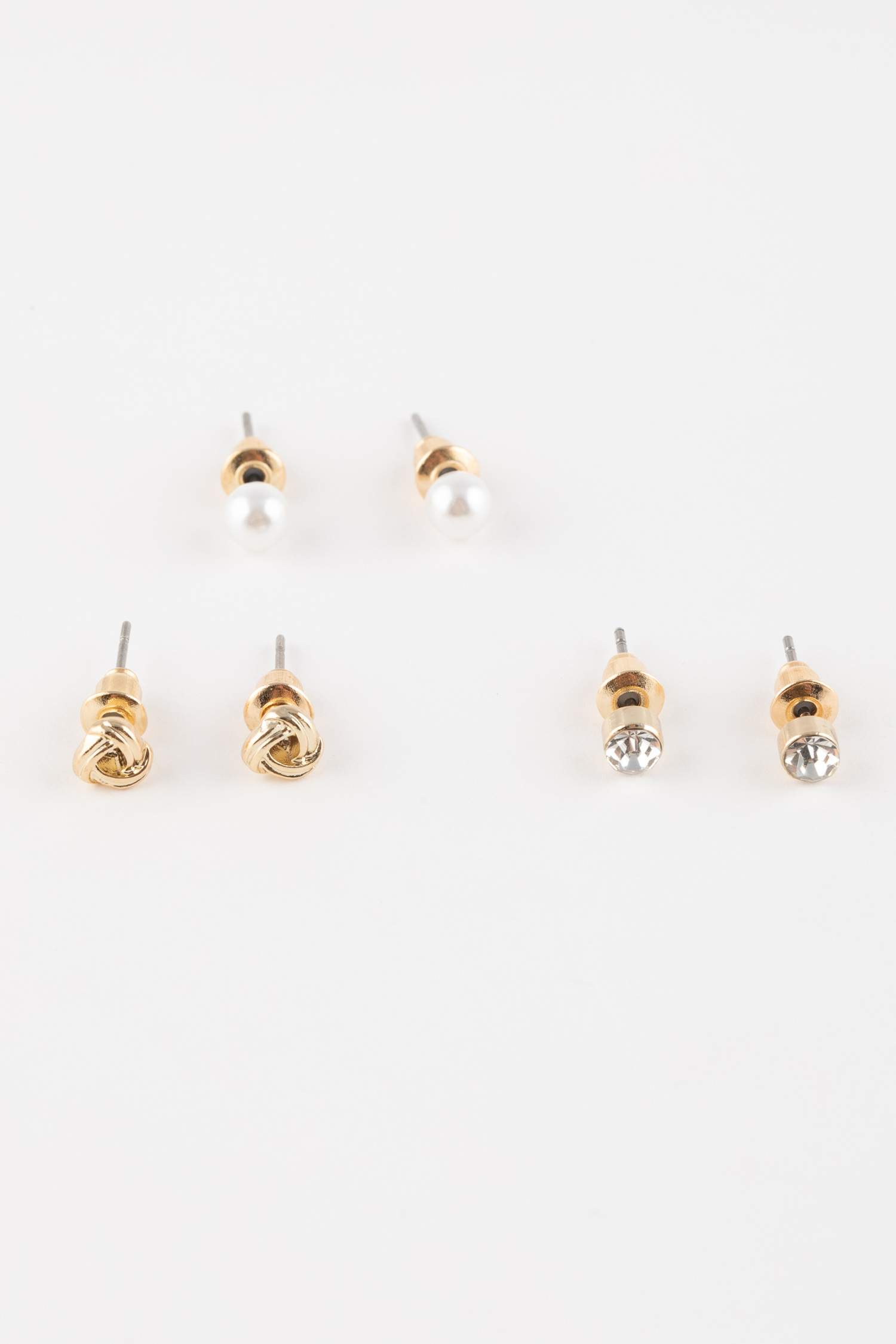 Kadın 3'lü Gold Küpe