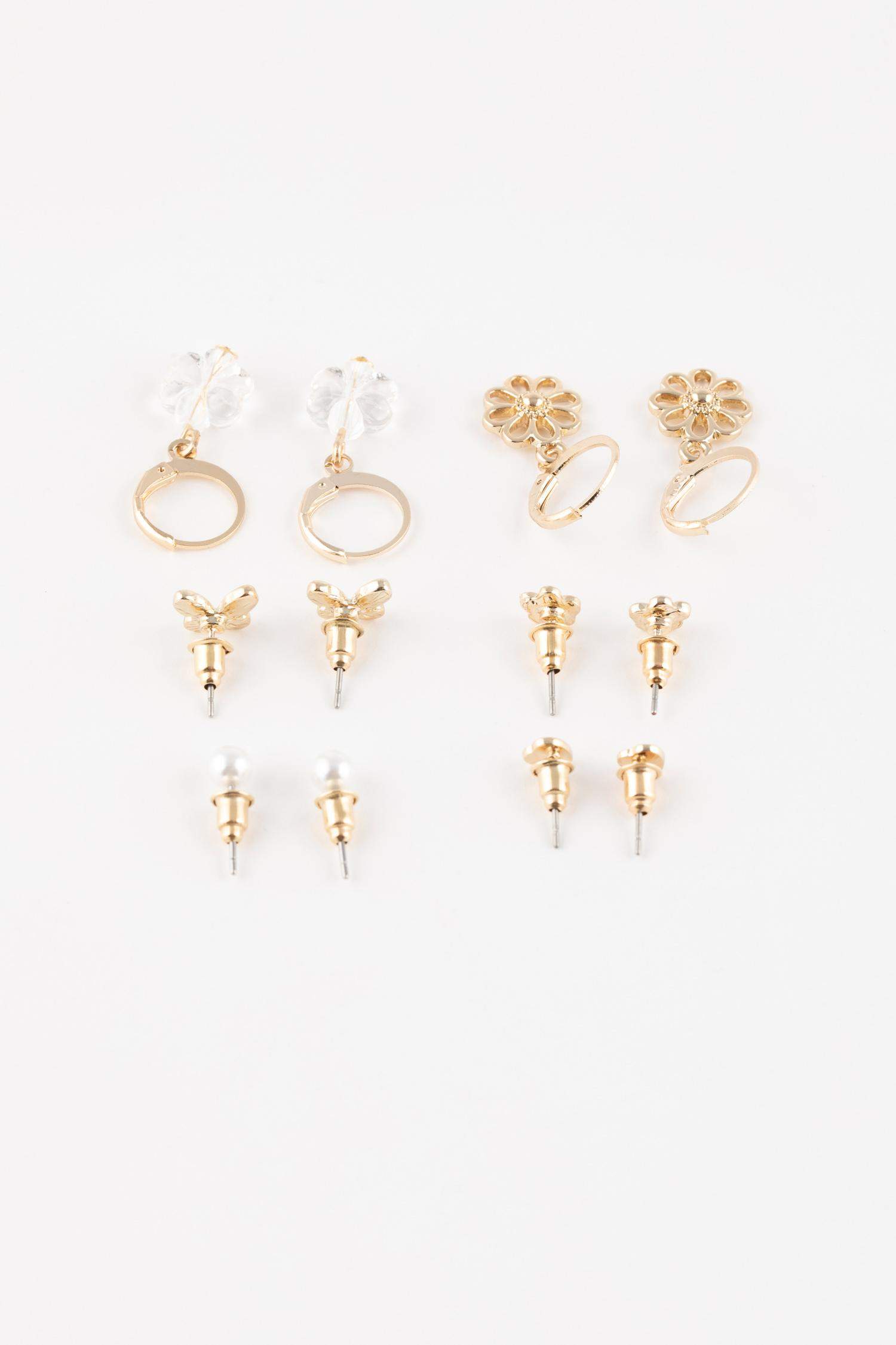 حلق حريمي ذهبي - 6 قطع