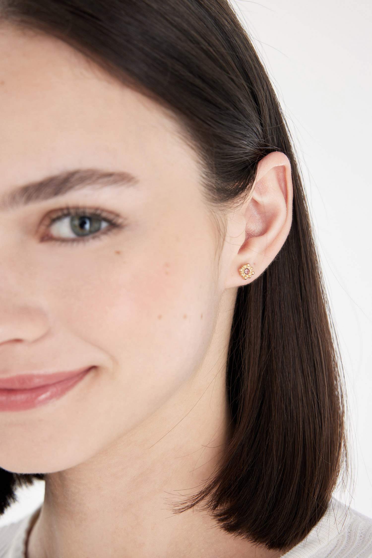 Woman 9 Piece Gold Earrings