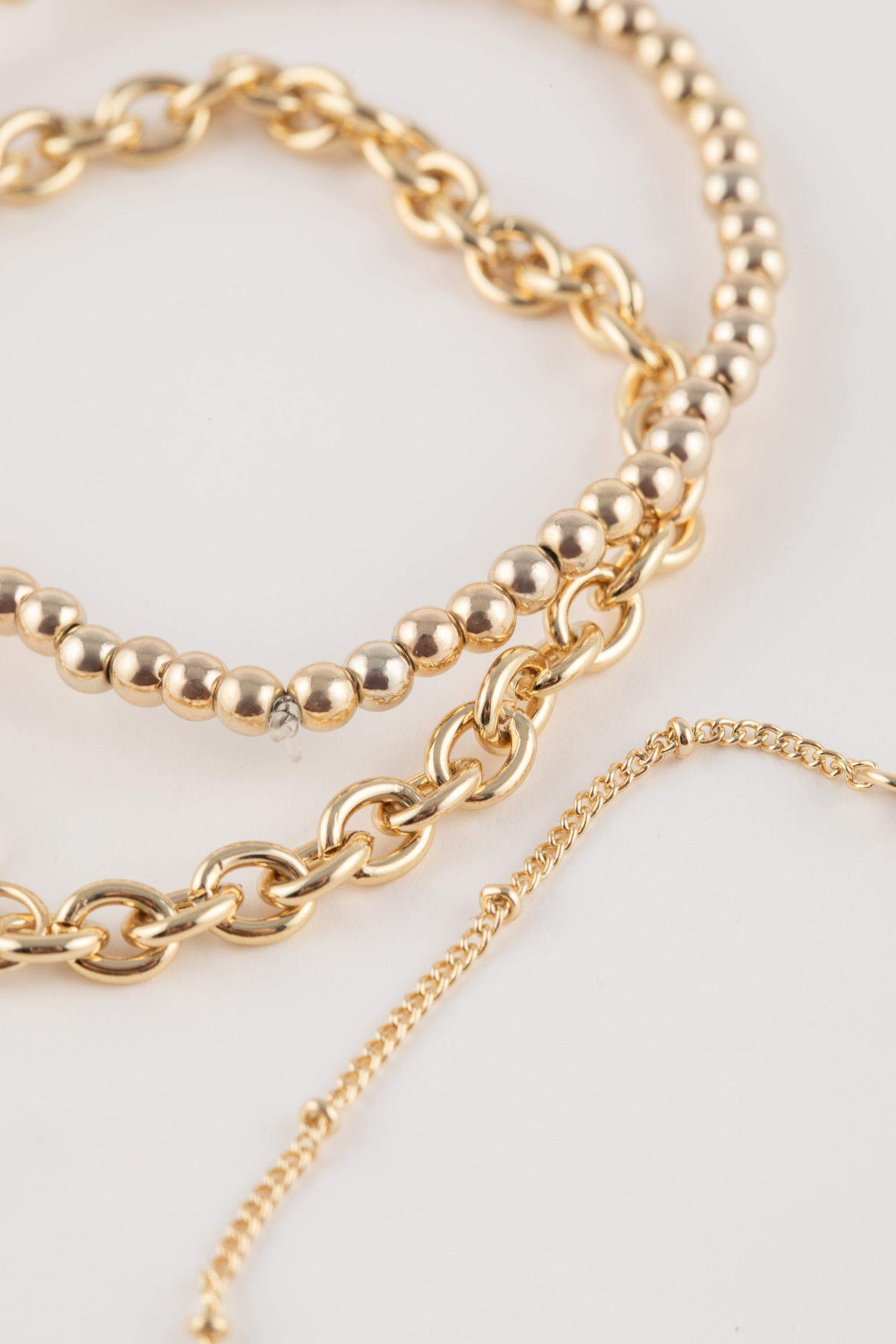 Золотой браслет для женщин, 3 шт