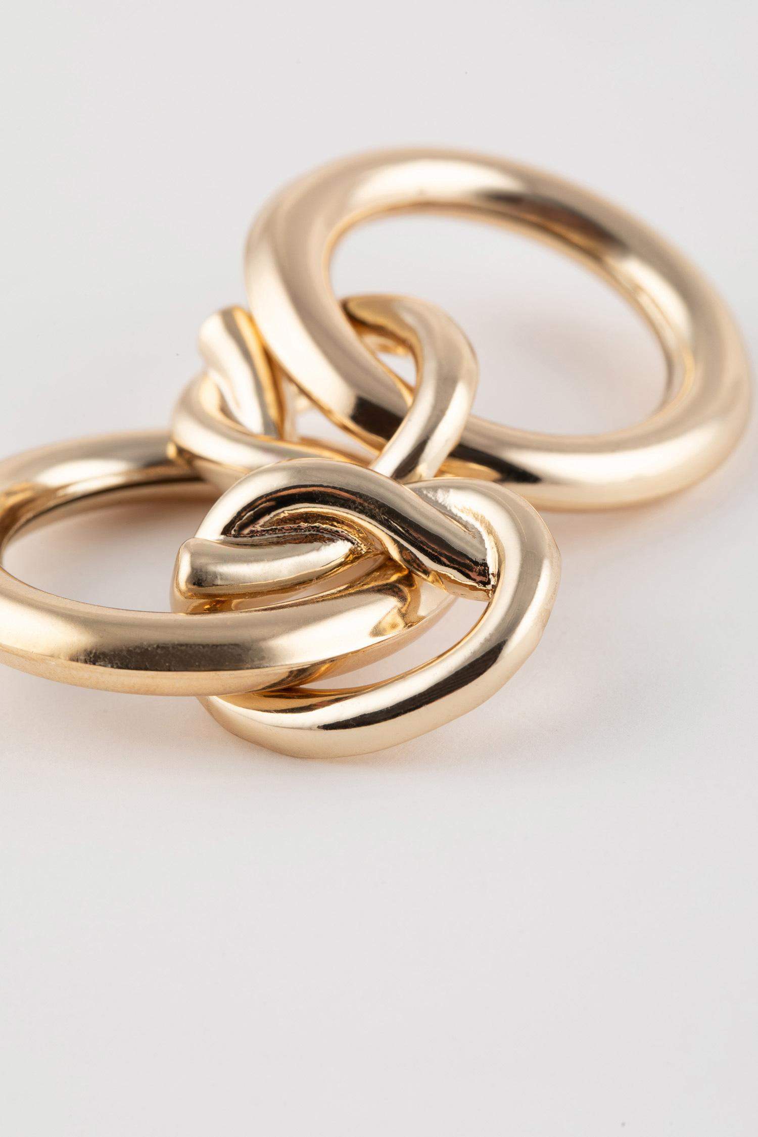 Woman Hoop Gold Earrings