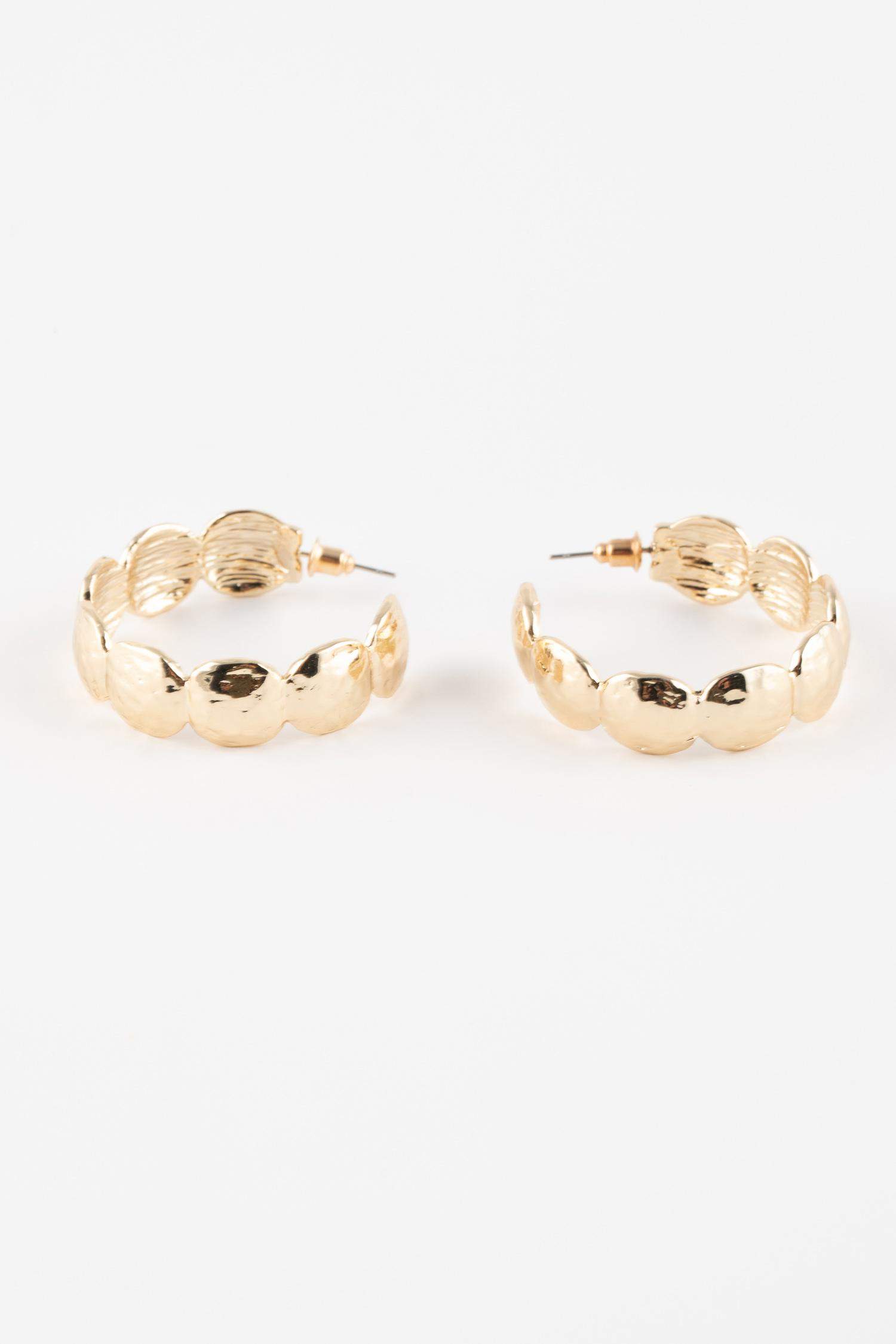 Woman Hoop Gold Earrings