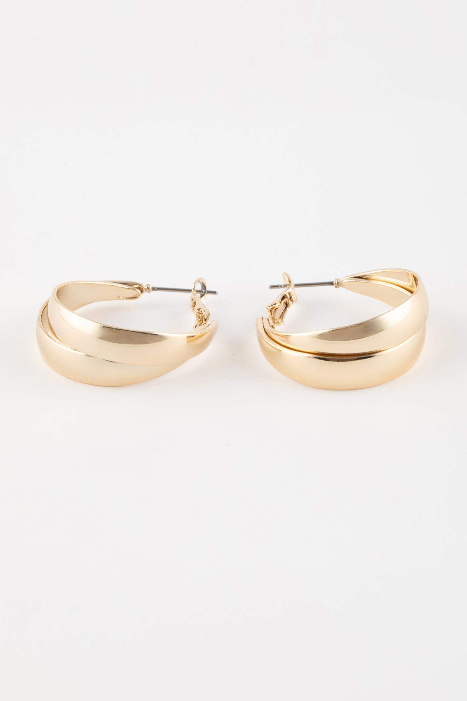Woman Hoop Gold Earrings