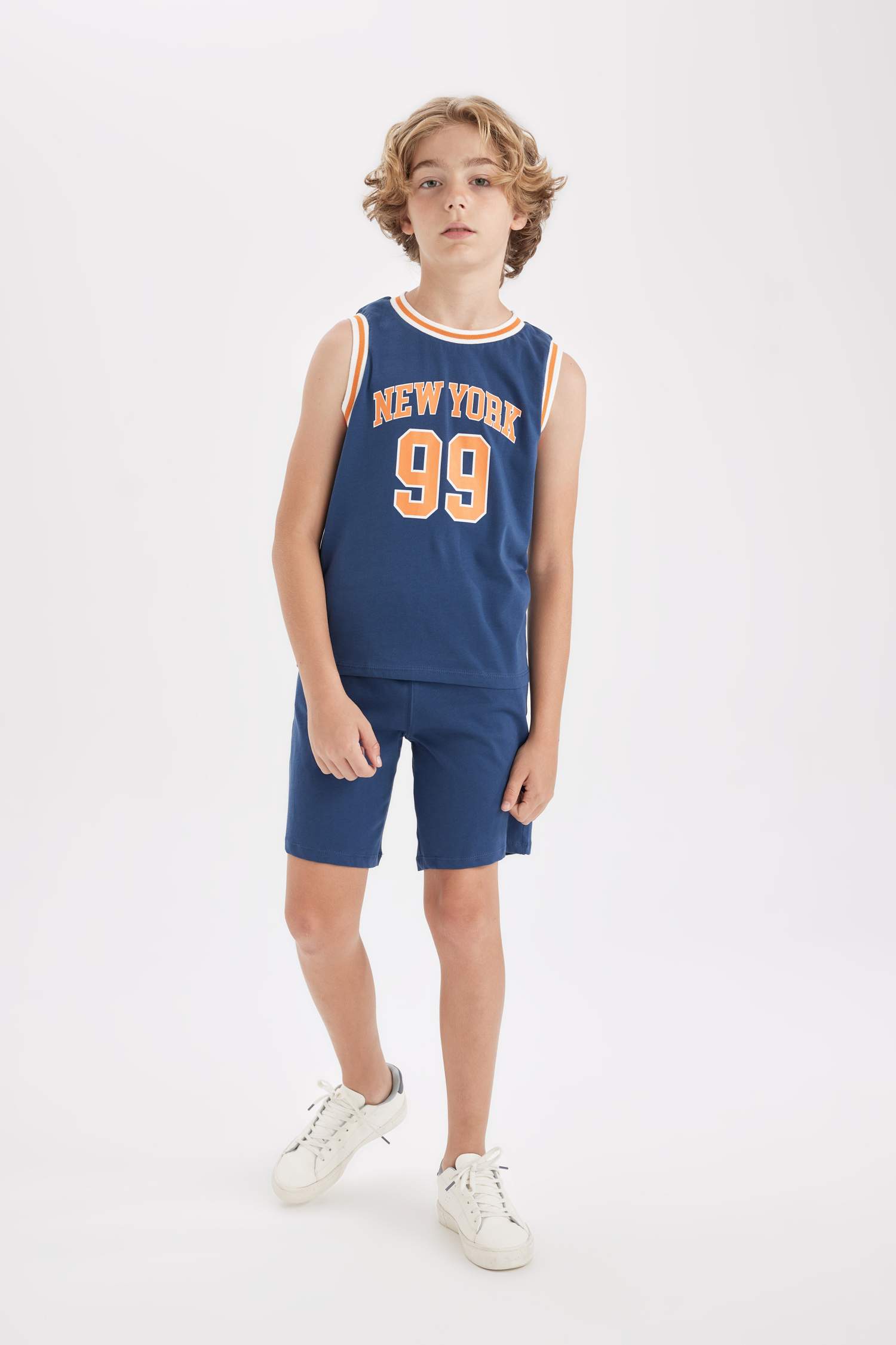 Erkek Çocuk 2'li Takım Baskılı Atlet Üst Beli Lastikli Şort Alt