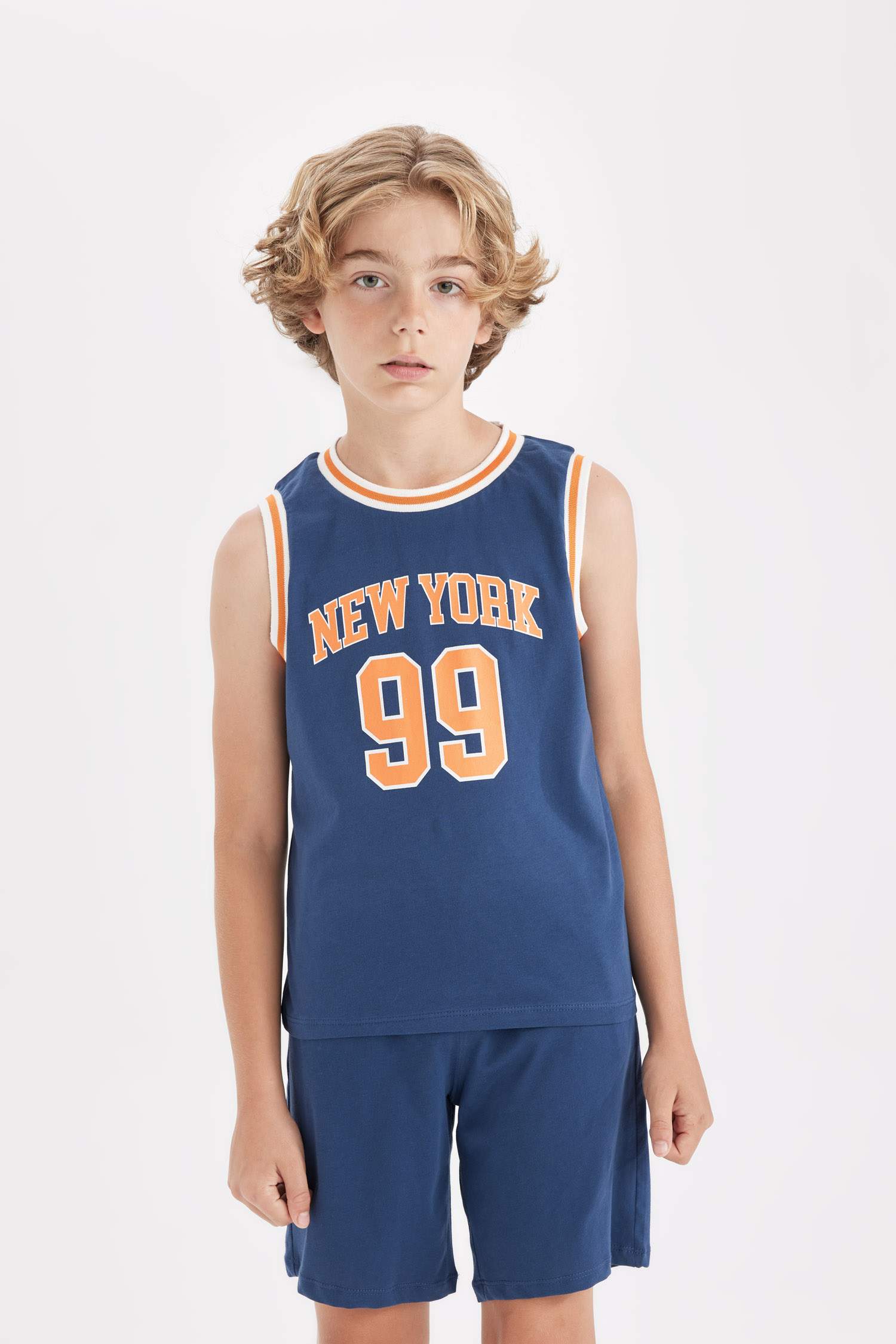 Erkek Çocuk 2'li Takım Baskılı Atlet Üst Beli Lastikli Şort Alt