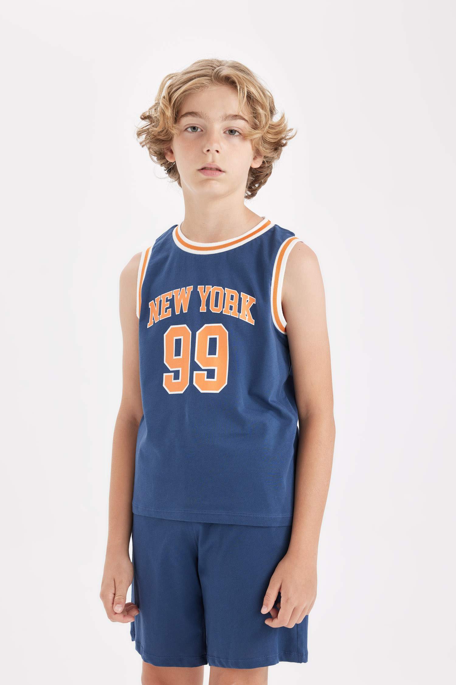 Erkek Çocuk 2'li Takım Baskılı Atlet Üst Beli Lastikli Şort Alt