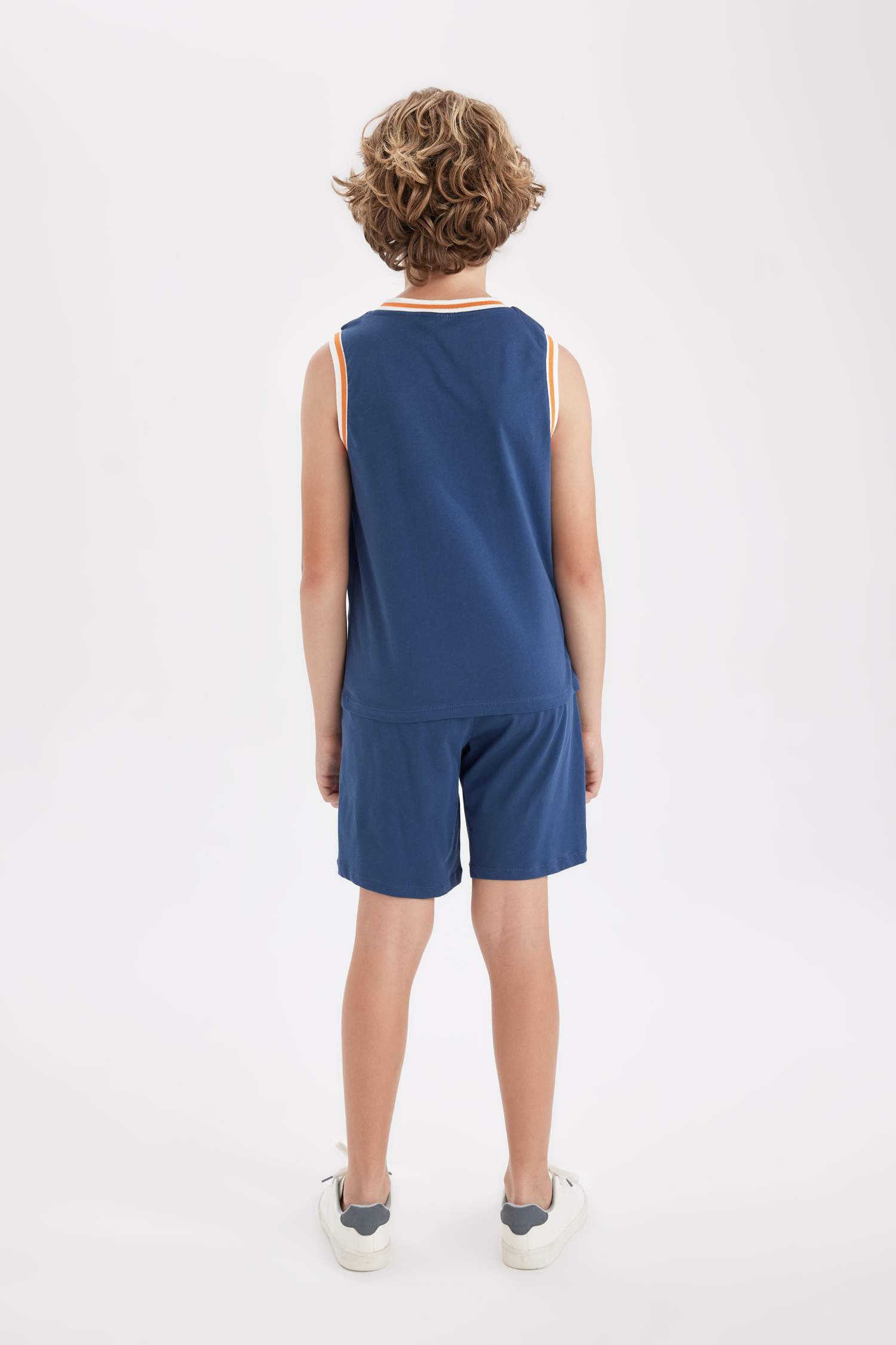 Erkek Çocuk 2'li Takım Baskılı Atlet Üst Beli Lastikli Şort Alt